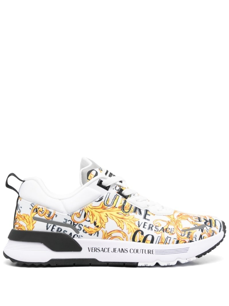 Barocco-print lace-up sneakers 1