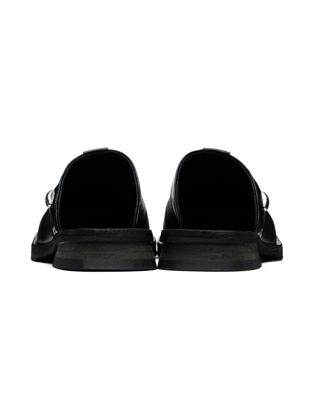 Black Blunt Mules - 2
