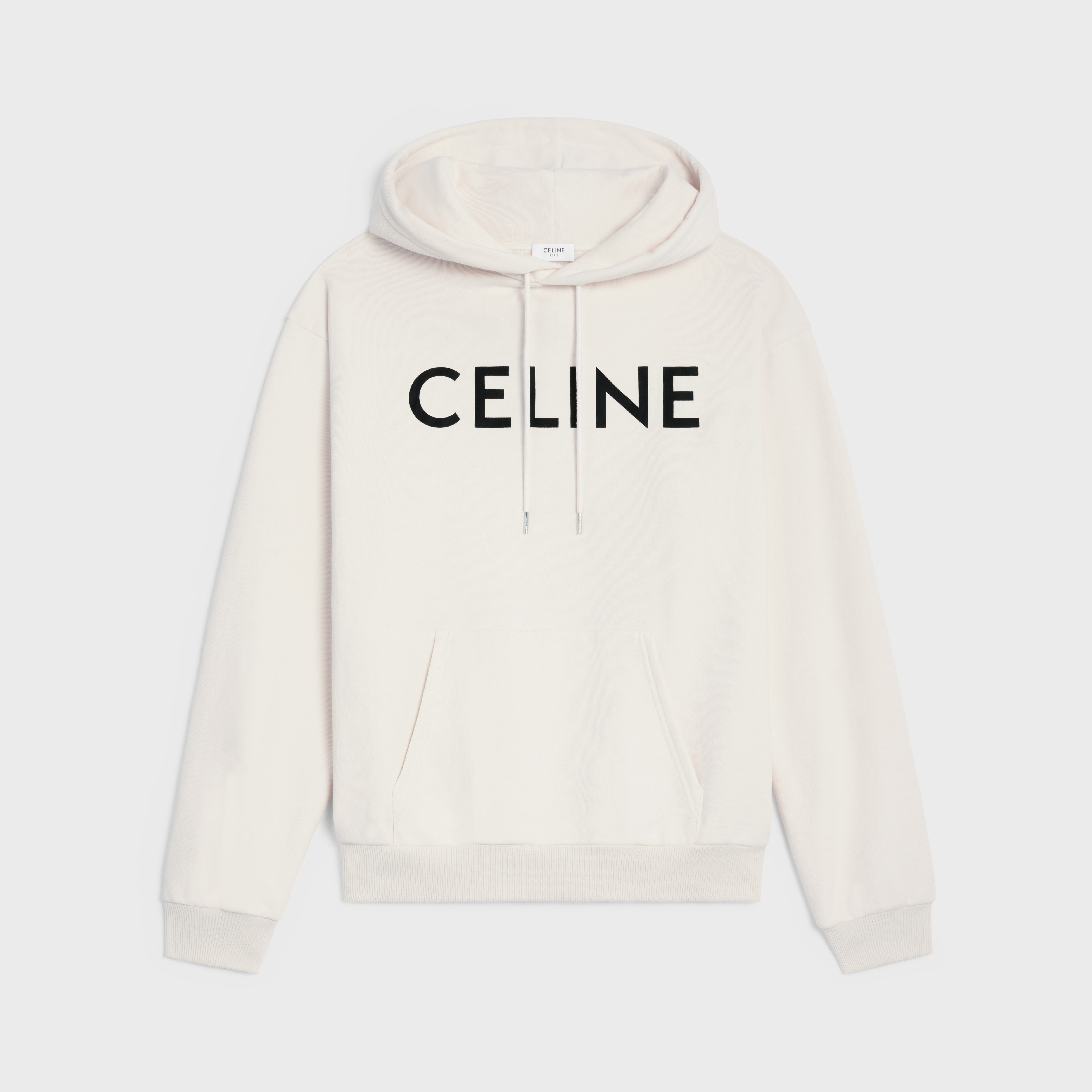 celine loose hoodie in cotton fleece - 1