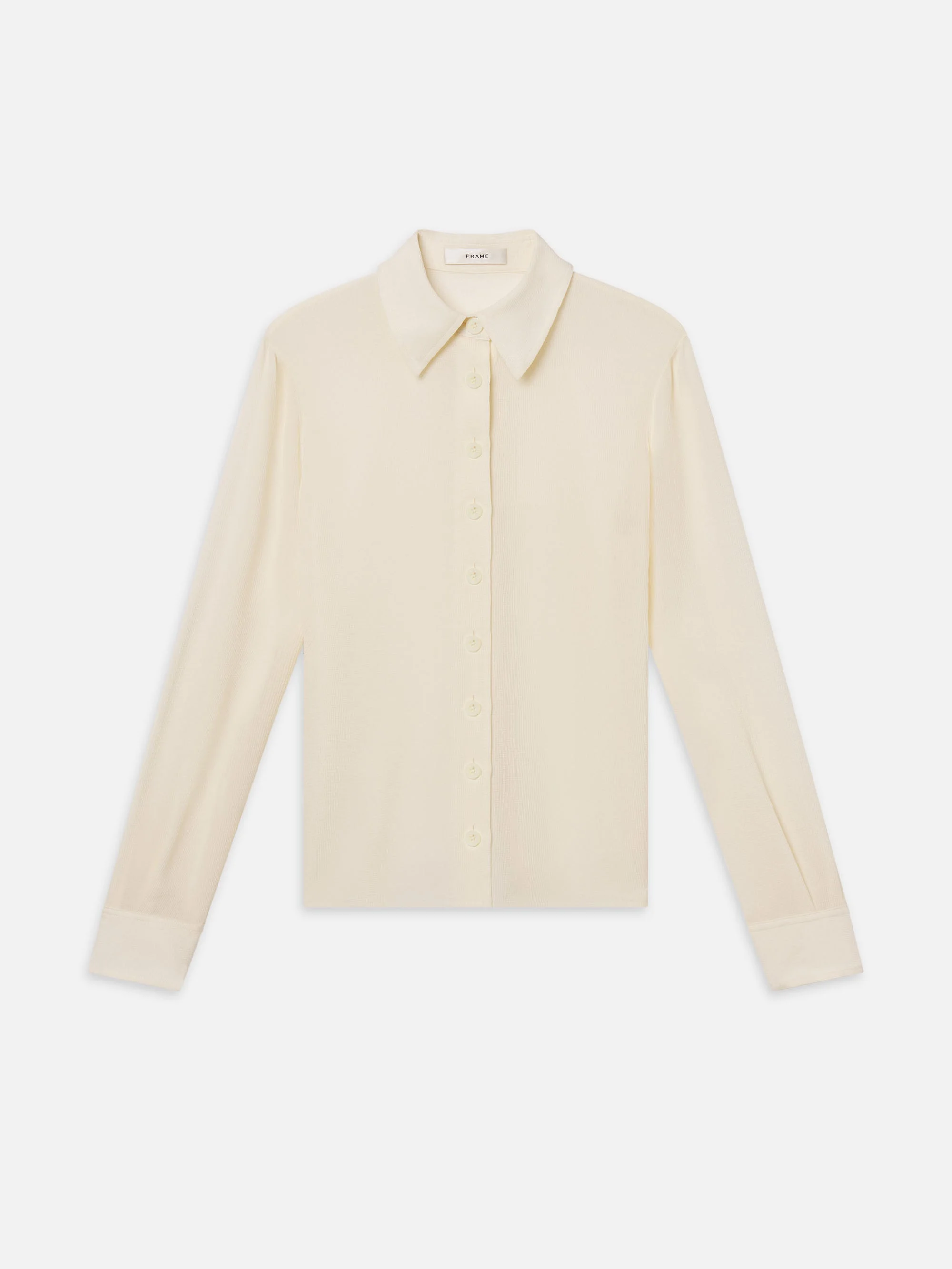 The Textured Shirt in Cream - 1