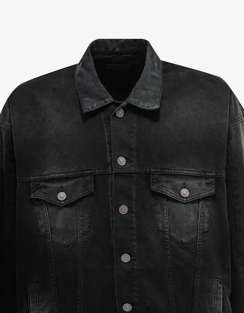 Balenciaga Black Deconstructed Denim Jacket - 3