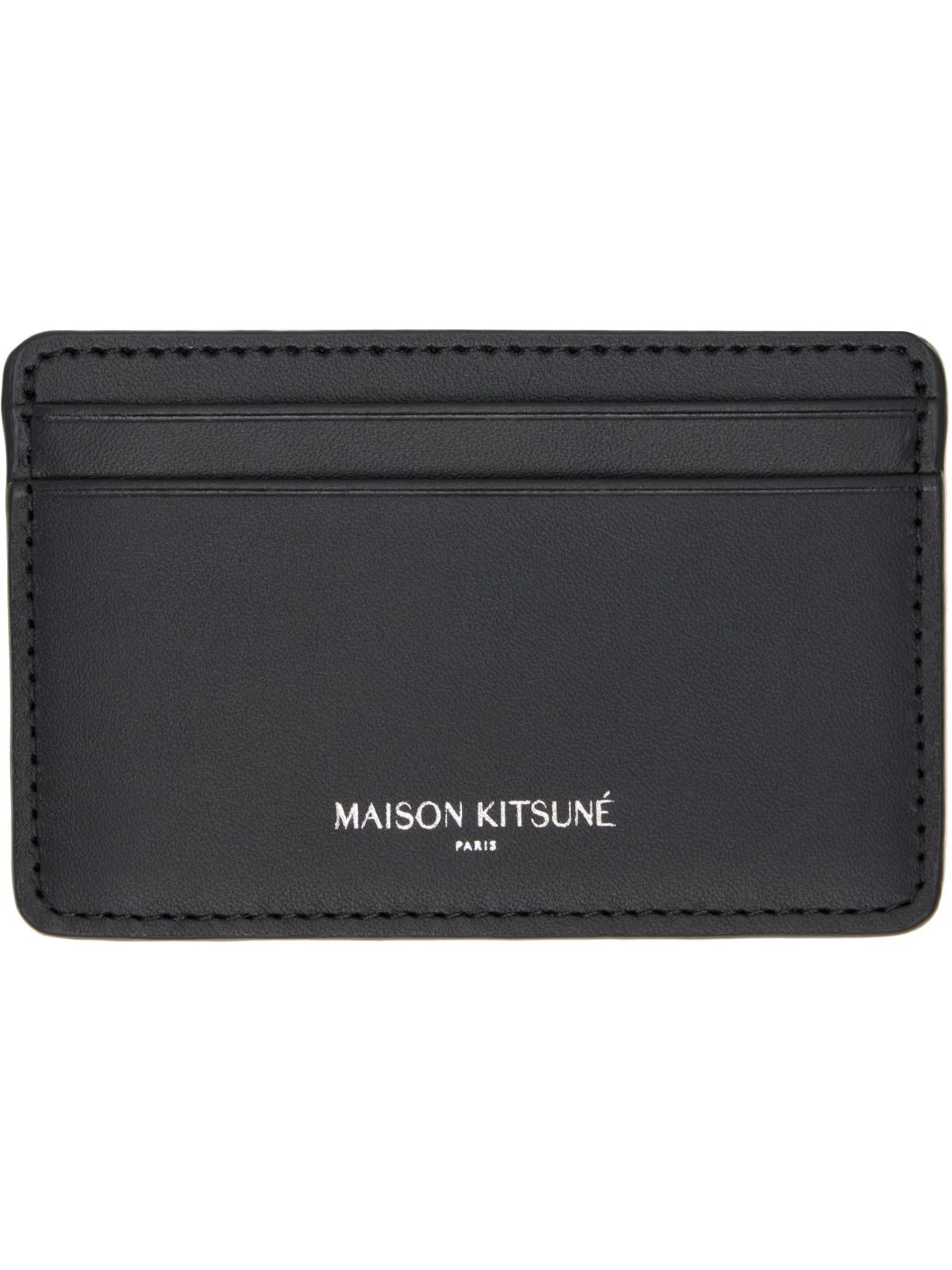 Black 'Maison Kitsune Paris' Card Holder - 1