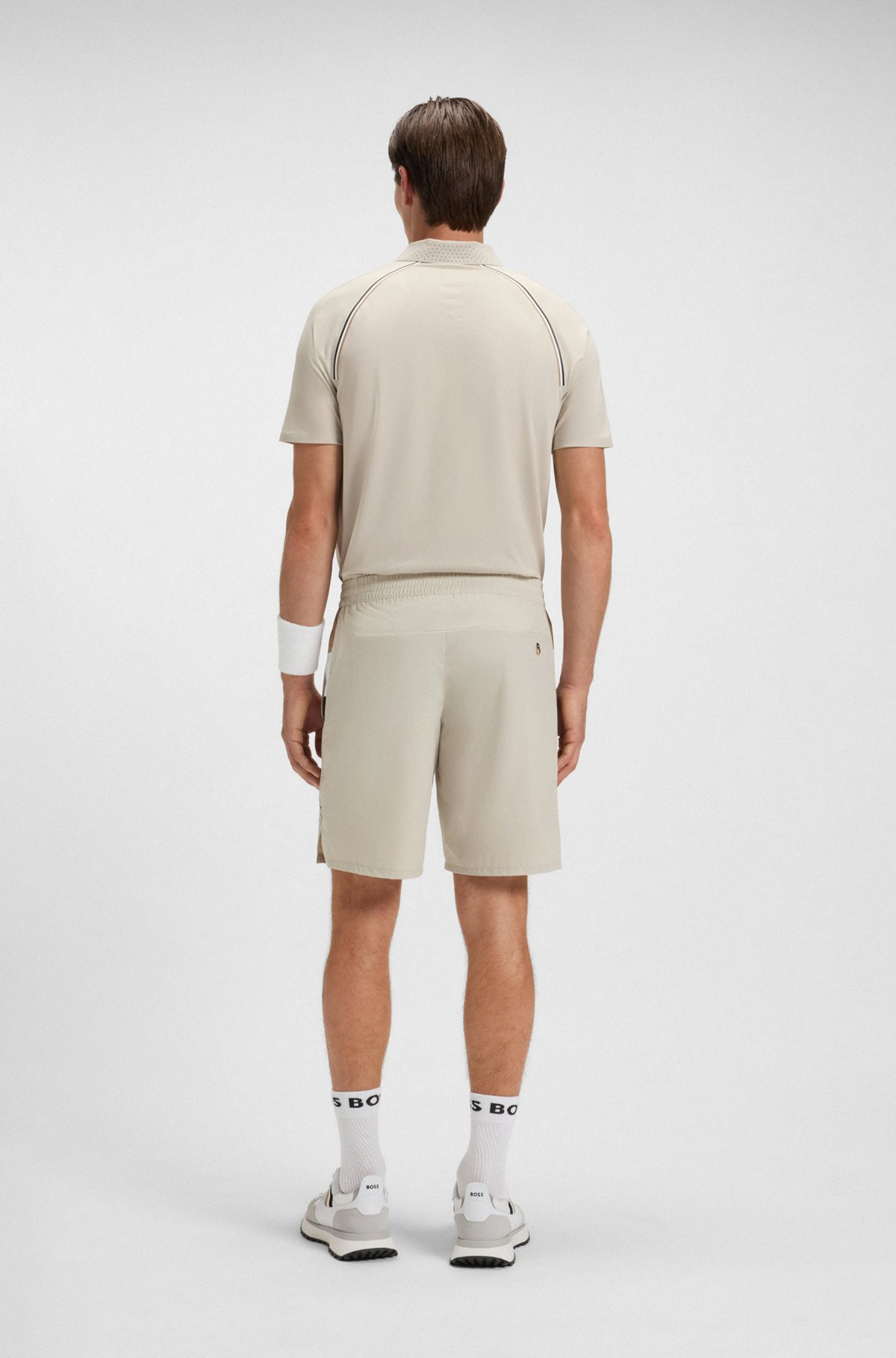 ACTIVE TENNIS SHORTS IN STRETCH FABRIC WITH MOISTURE MANAGEMENT - 4