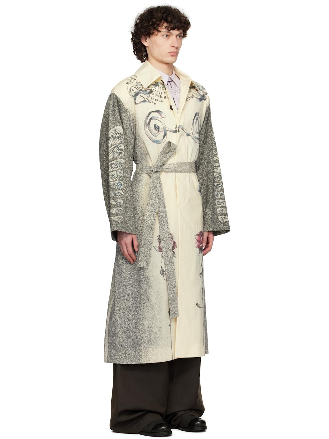 Beige 'The Multi-Tattoo' Trench Coat - 2