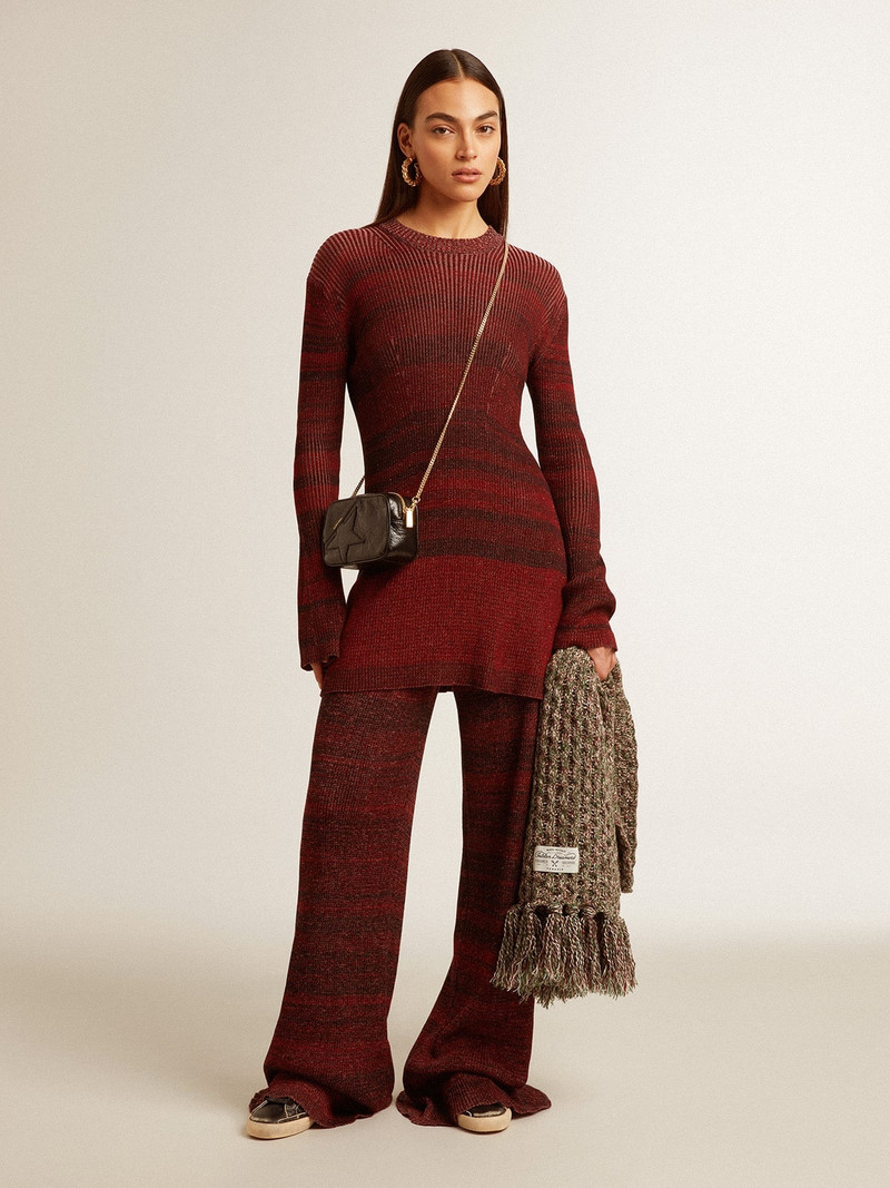 Irregular-striped cotton dress 7