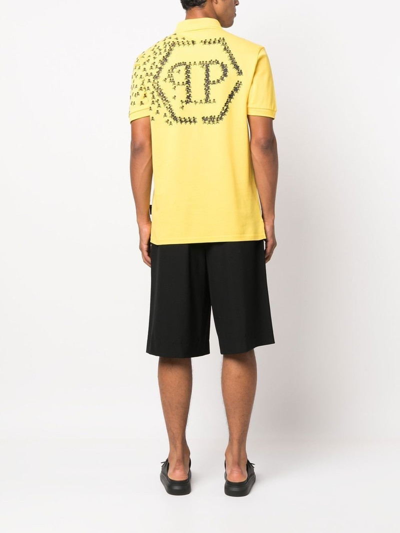 PHILIPP PLEIN Skull and Bones cotton polo shirt outlook