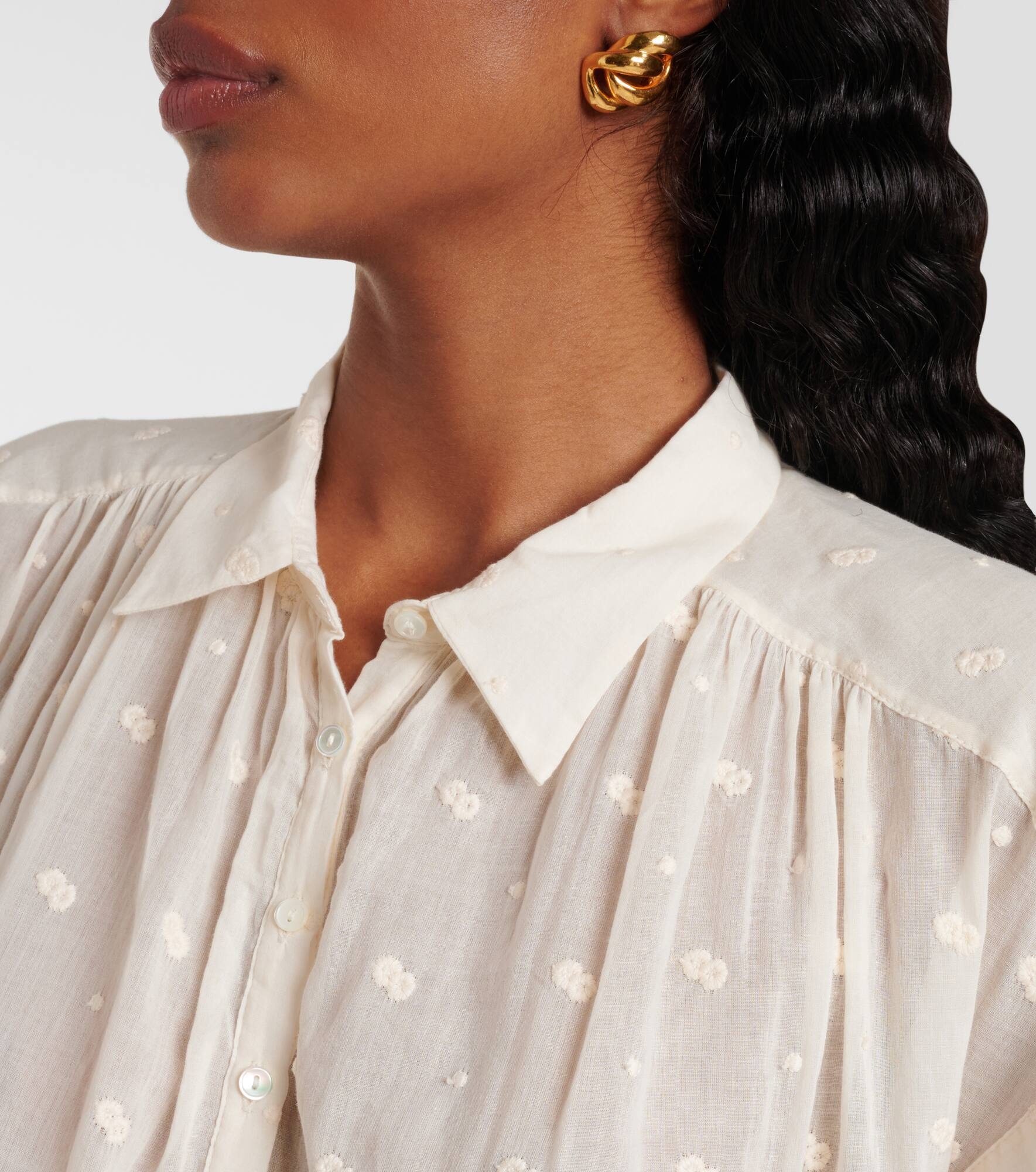Embroidered cotton blouse - 4