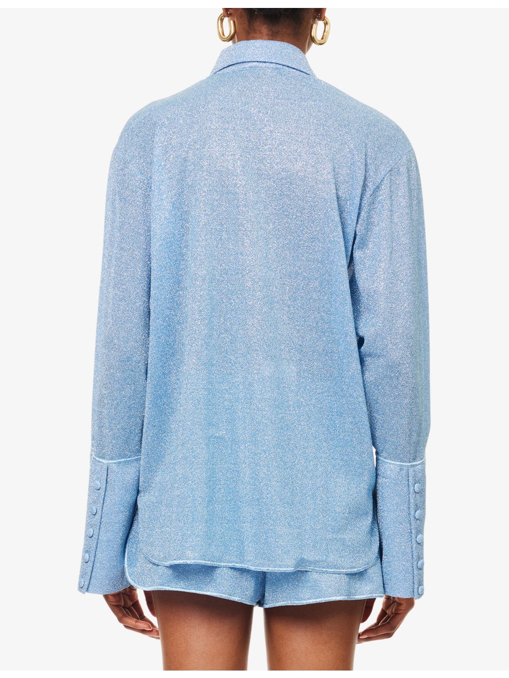 Glazed Lumiere Long-Sleeve Metallic Woven Shirt - 3