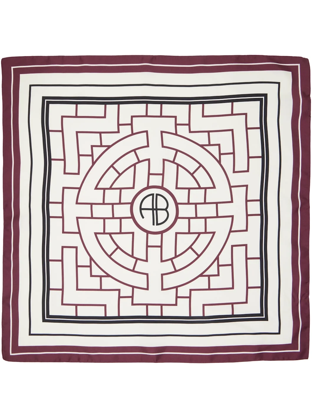 Burgundy & White York AB Scarf - 1