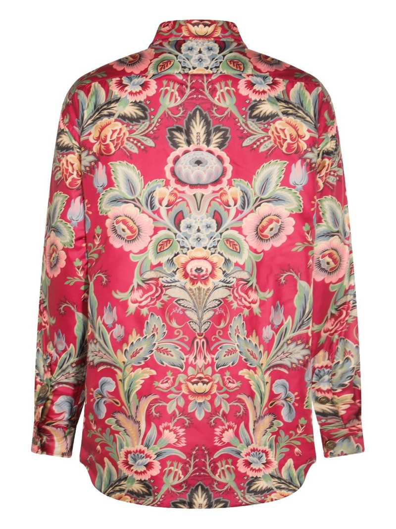 Etro floral-print shirt coat outlook