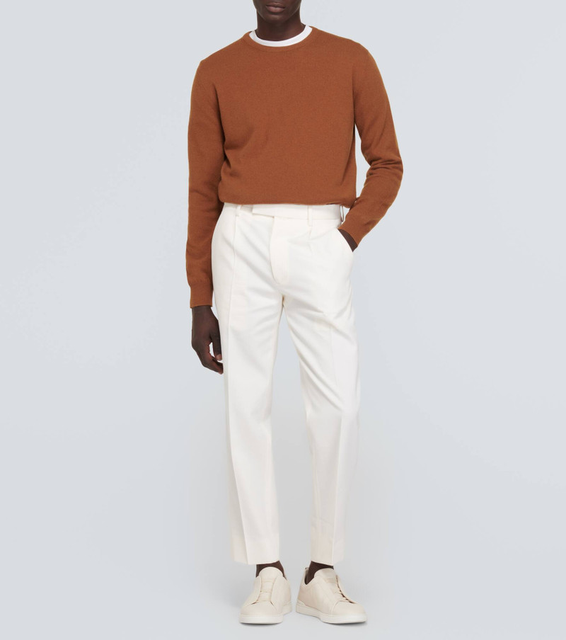 ZEGNA Cotton and wool straight pants outlook