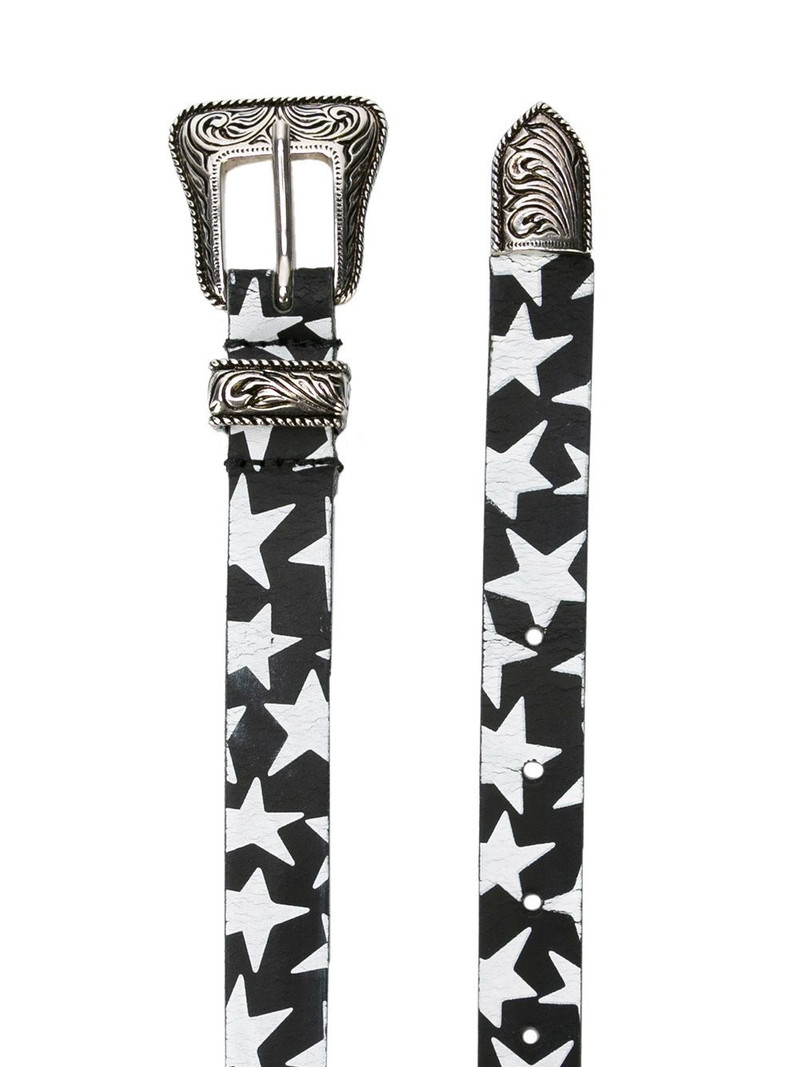 SAINT LAURENT star print belt outlook