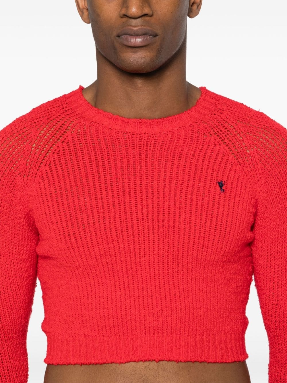 chunk-knit cropped jumper - 6