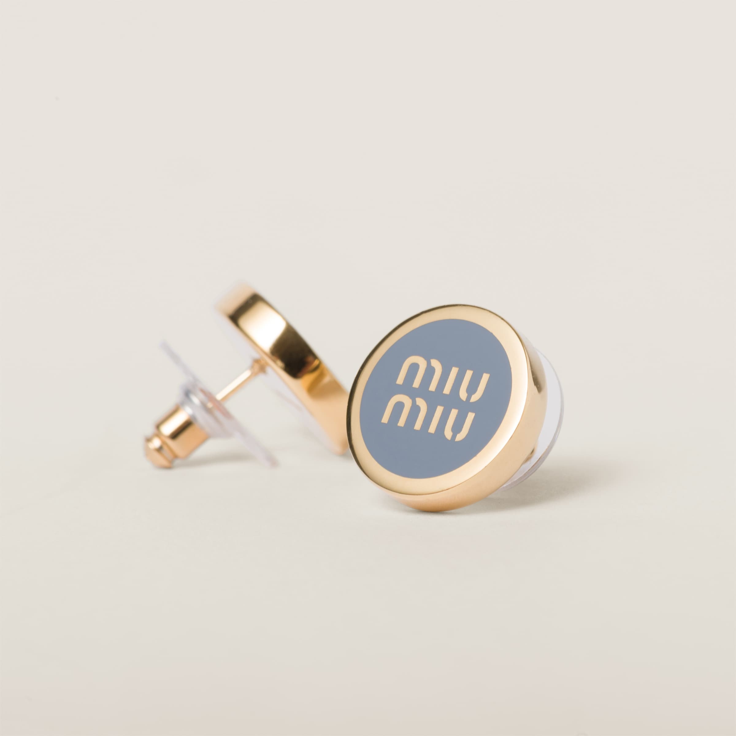 Enameled metal earrings - 2
