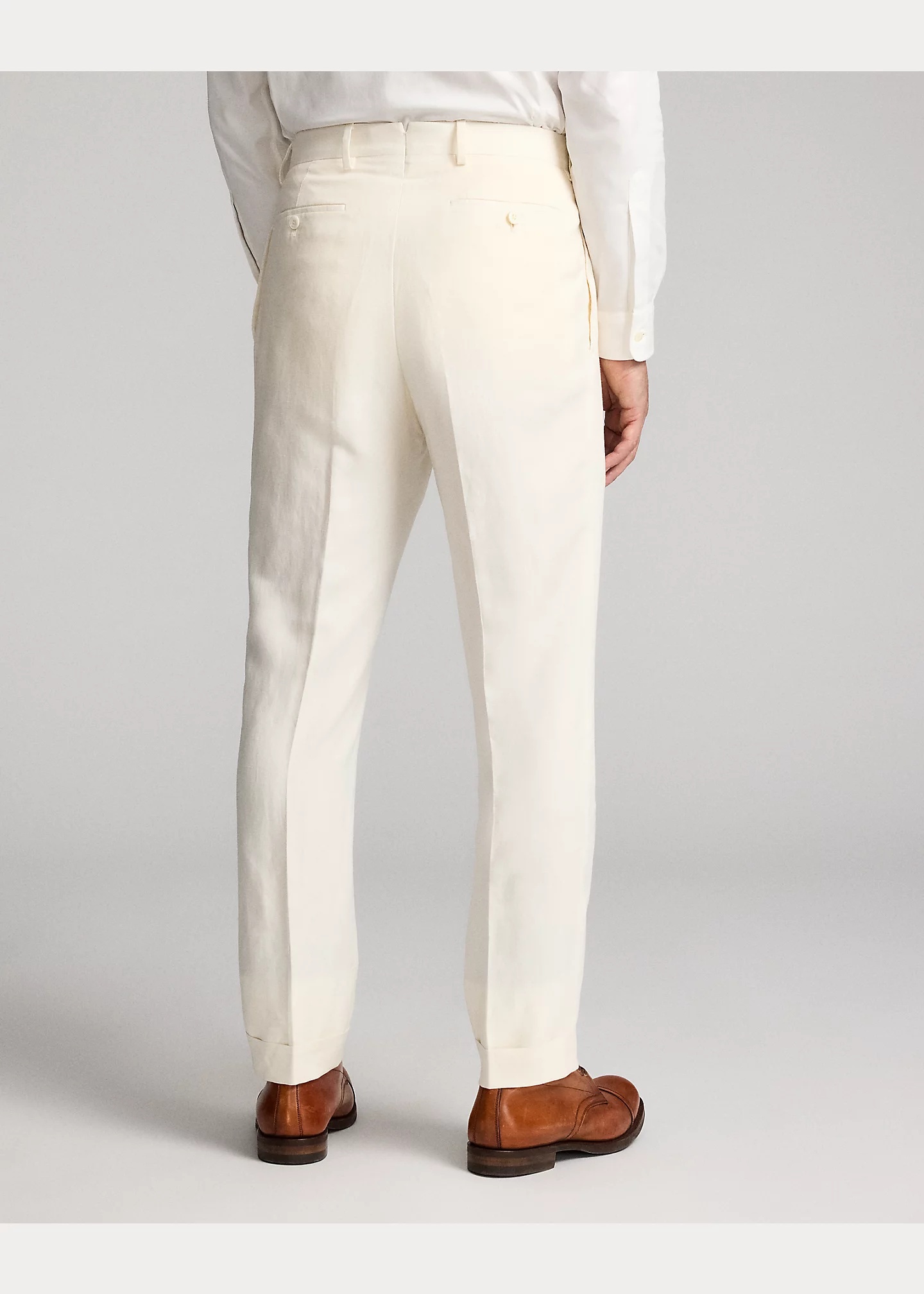 Slim Fit Silk-Linen Suit Trouser - 4