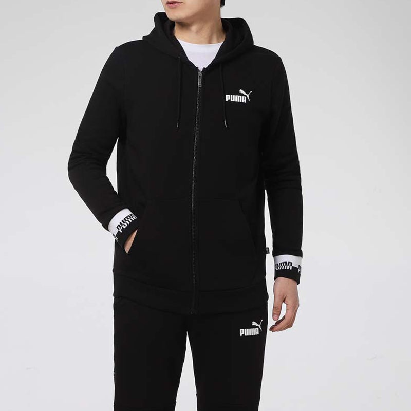 Puma Amplified Full-Zip Hoodied Jacket 'Black White' 588812-01 - 3