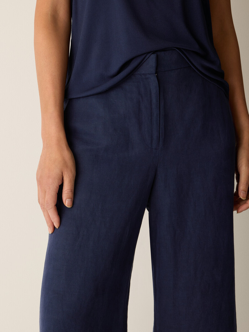 Linen Silk Twill Wide-Leg Trouser 5