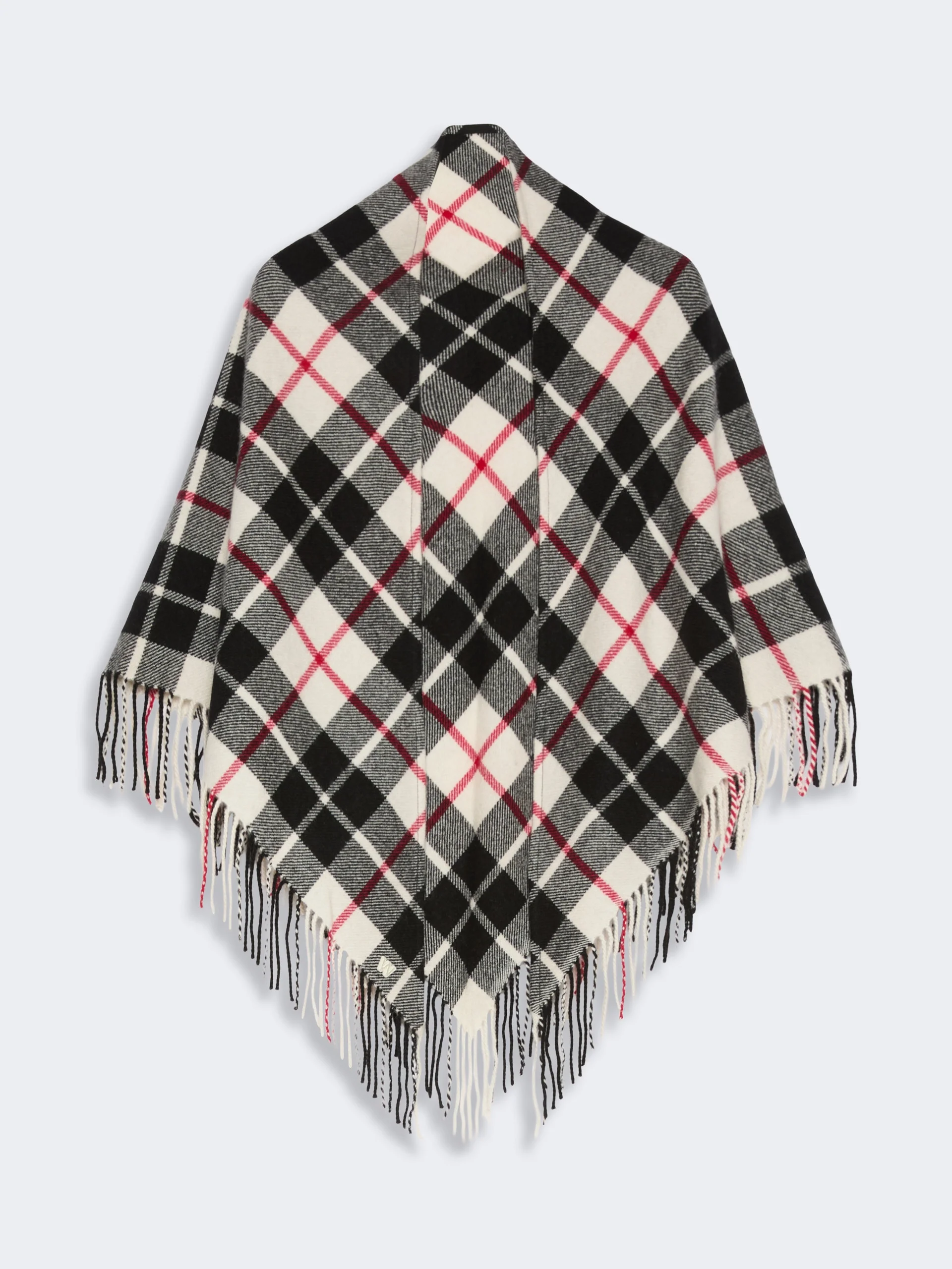 UMIDO Tartan cashmere stole - IVORY - 1