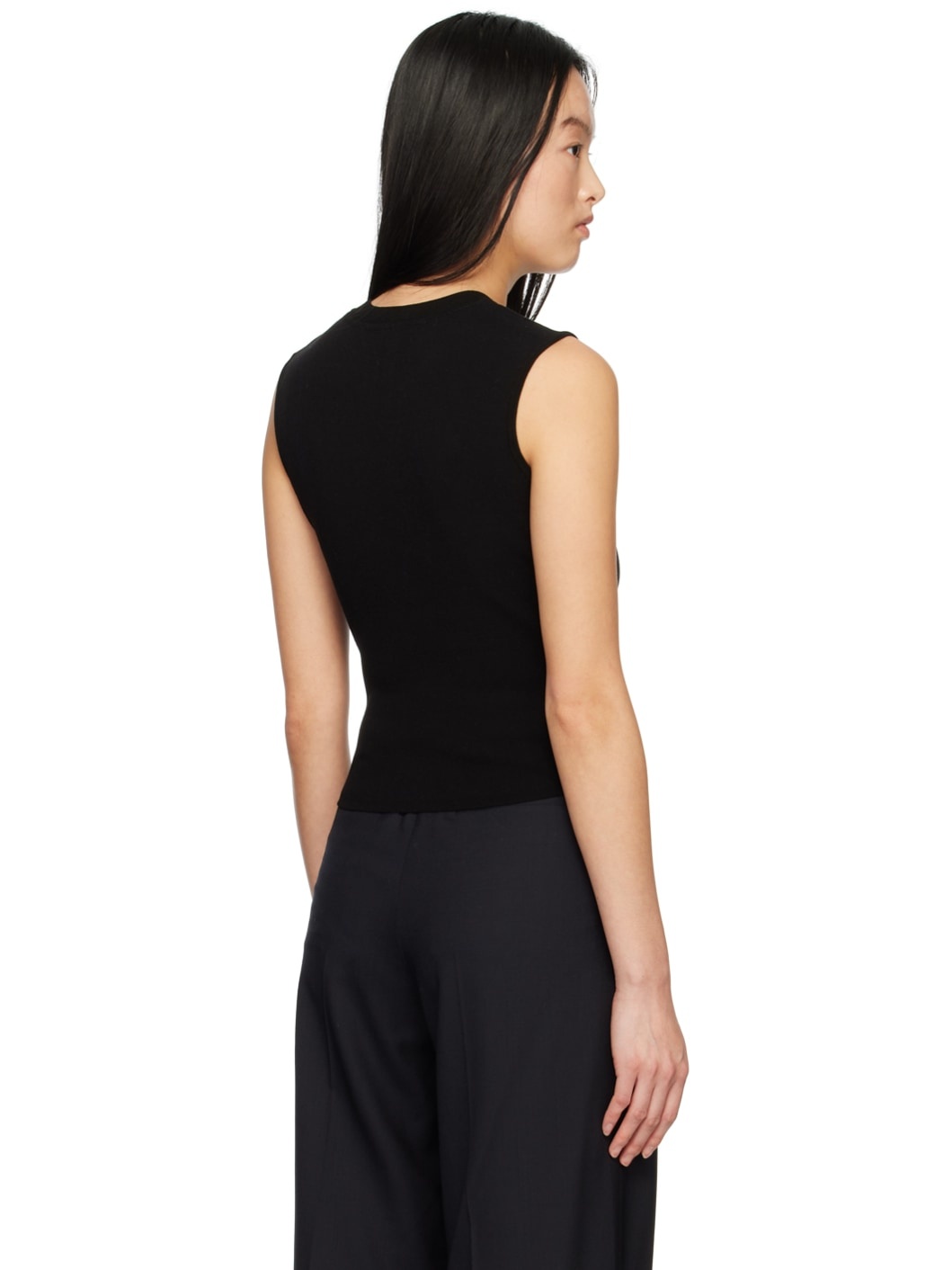 Black Crop Tank Top - 3