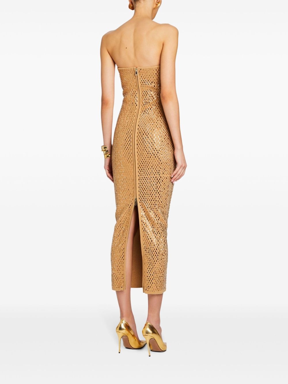 Boa Embellished knit long dress - 4
