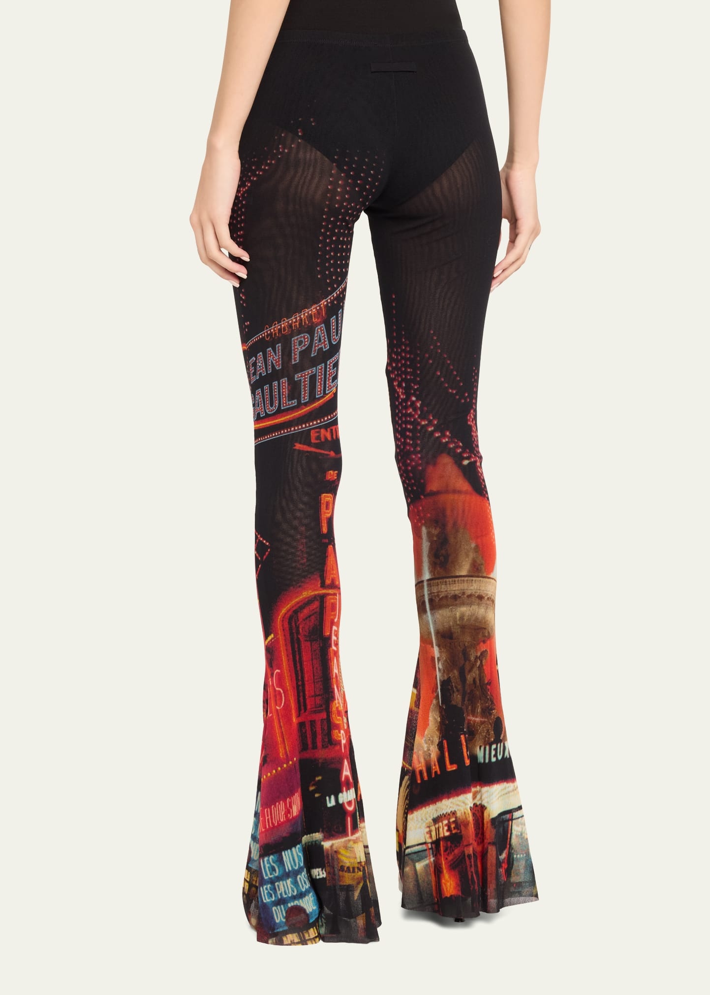 Pigalle Printed Mesh Flare Trousers - 3