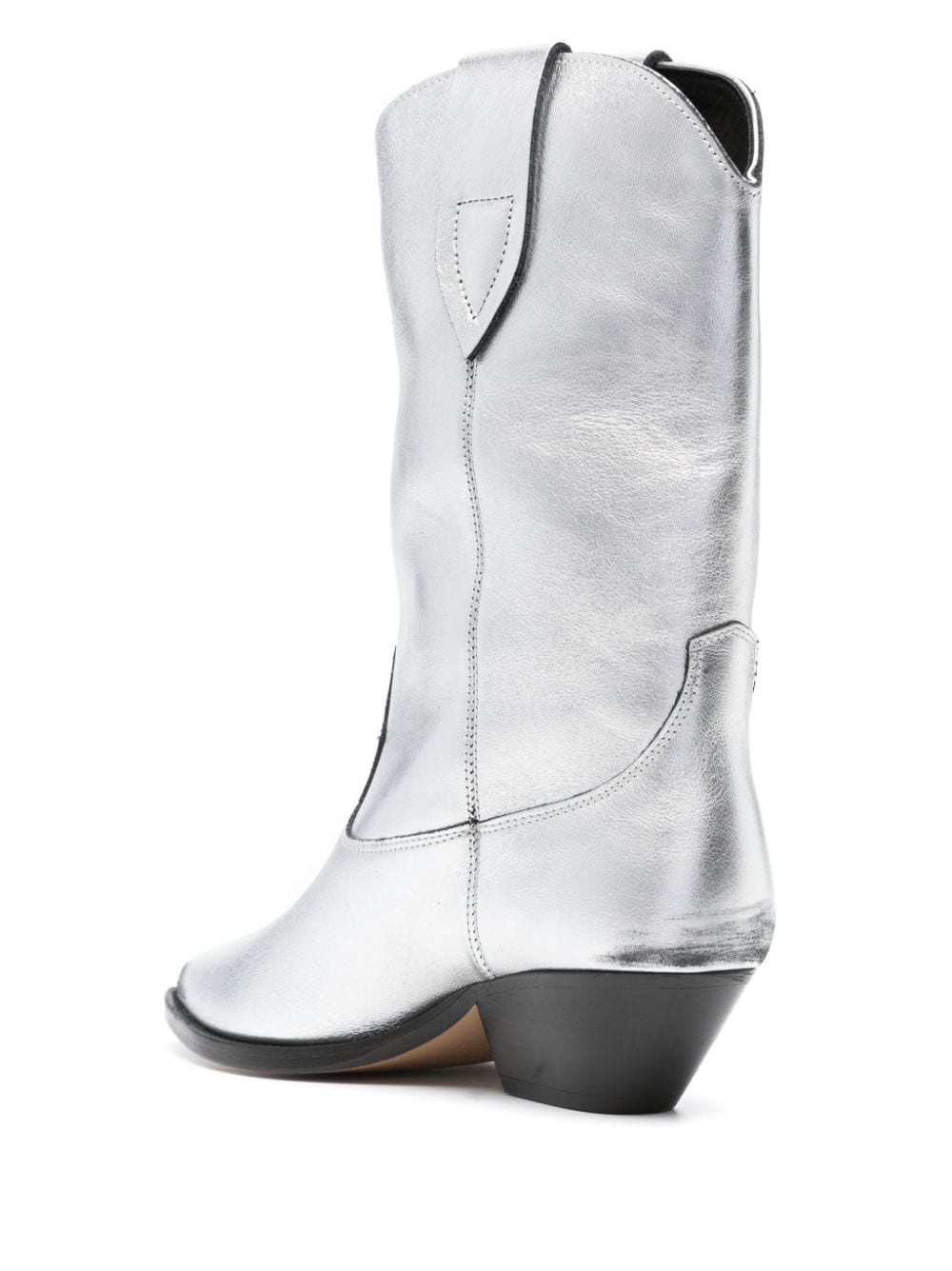 55mm metallic-finish leather boots - 3