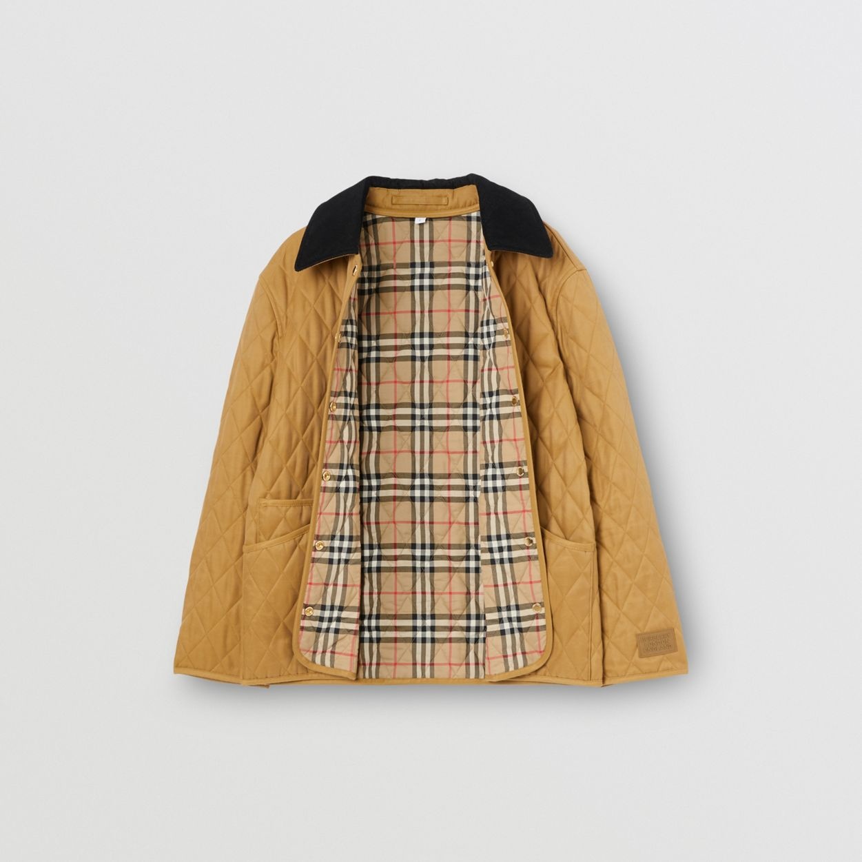 Burberry Corduroy Collar Diamond Quilted Jacket | REVERSIBLE