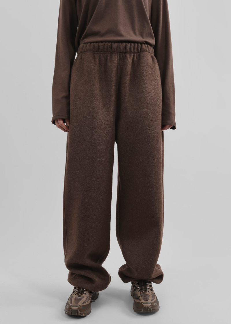 Delancey Wool Joggers - Brown Melange 3
