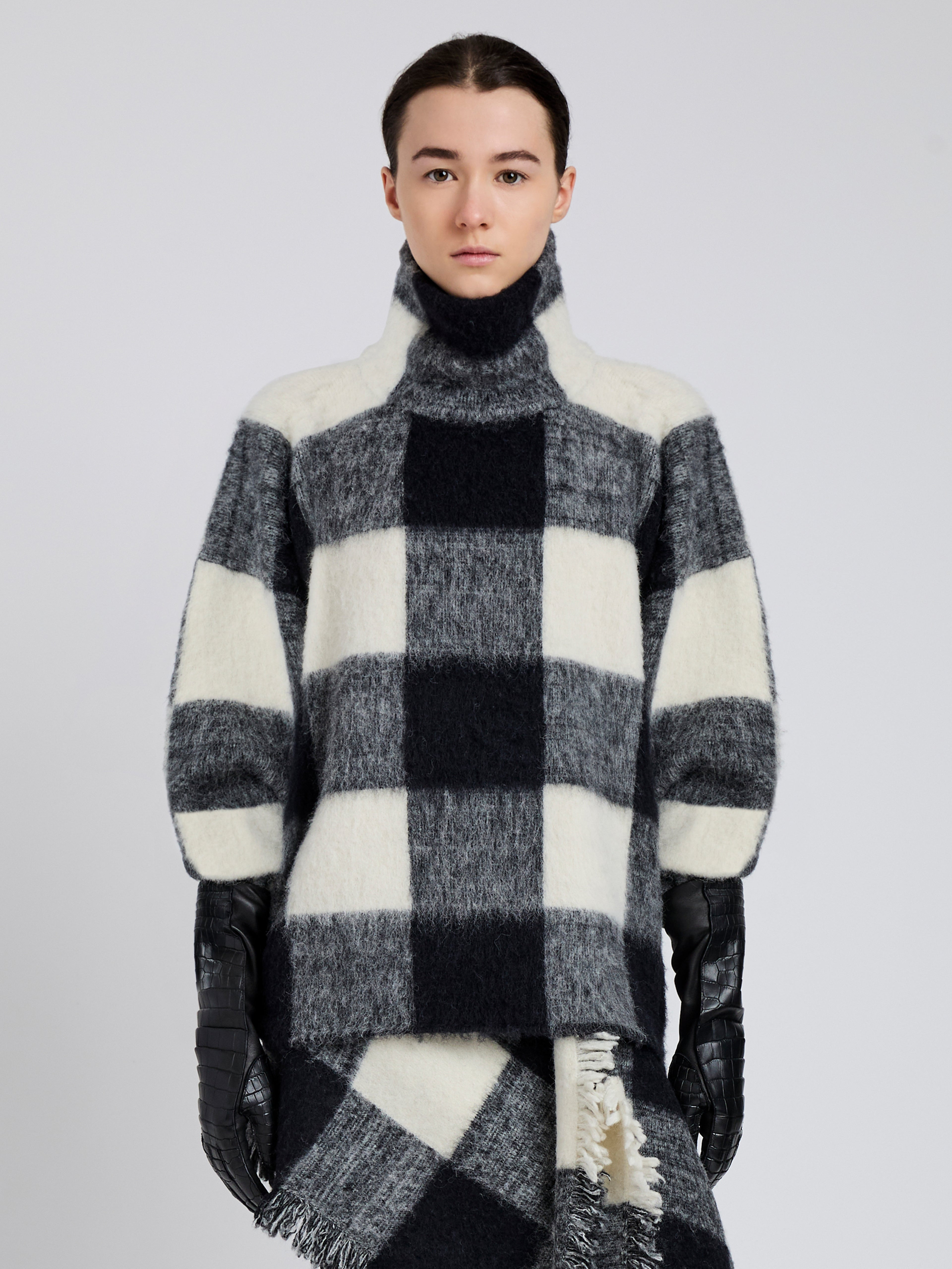 Kai Top in Brushed Glenplaid Knit - 2