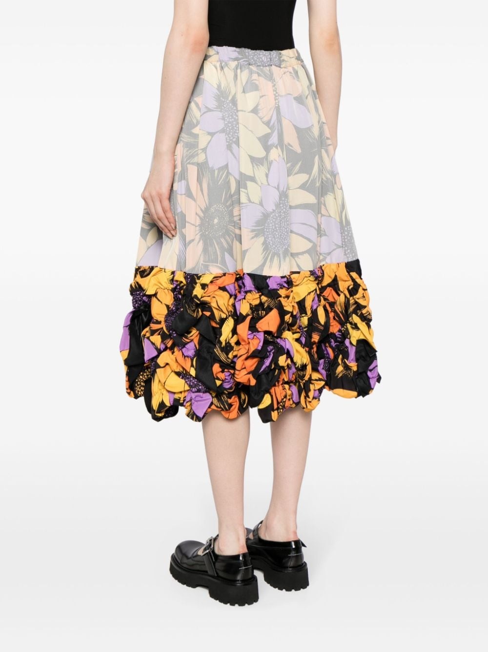 floral-print midi skirt - 4