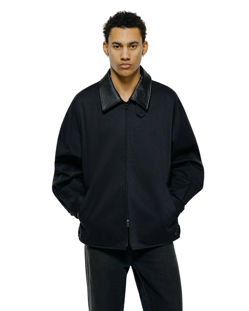 ssstein Sulfur Dyed Brushed Chino Zip Jacket Black outlook