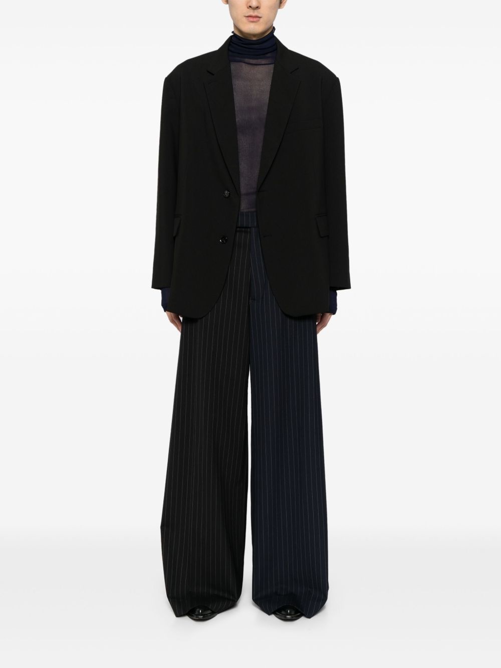 straight-leg wool trousers - 2