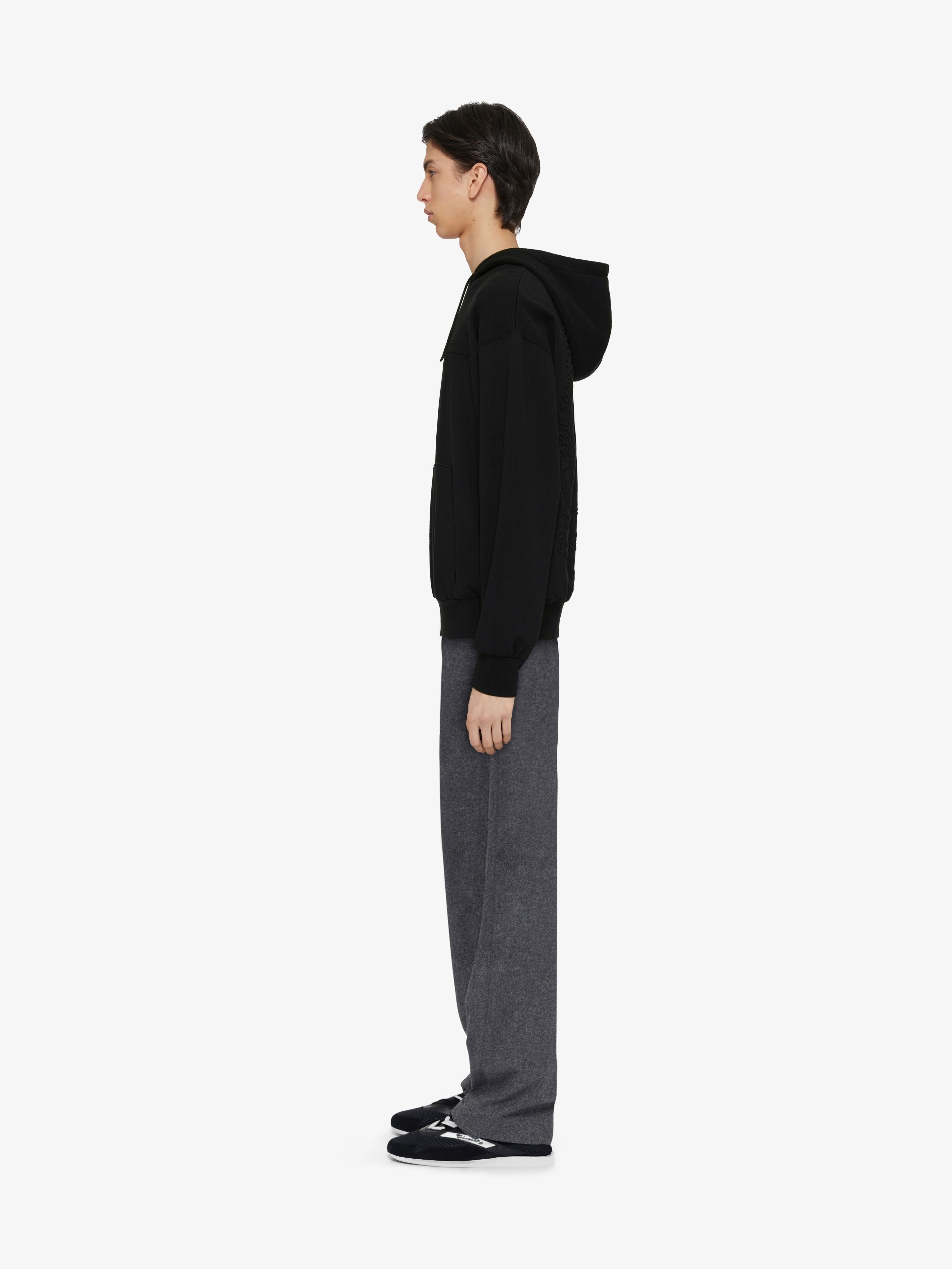 【関税込み】GIVENCHY Hoodie with baroque embossing Shop Givenchy Hoodie in Fleece with Baroque Embossing | Saks