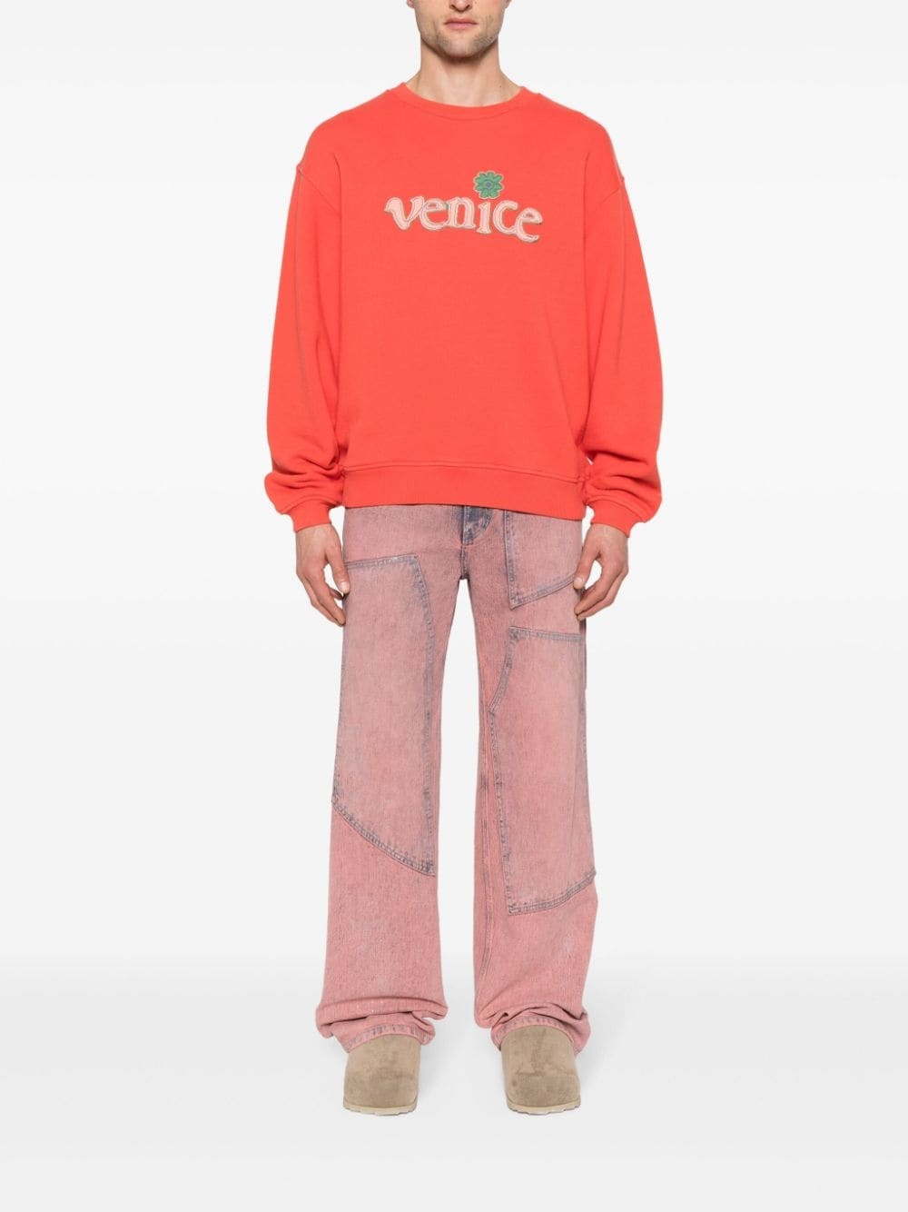 Venice-patch cotton sweatshirt - 2