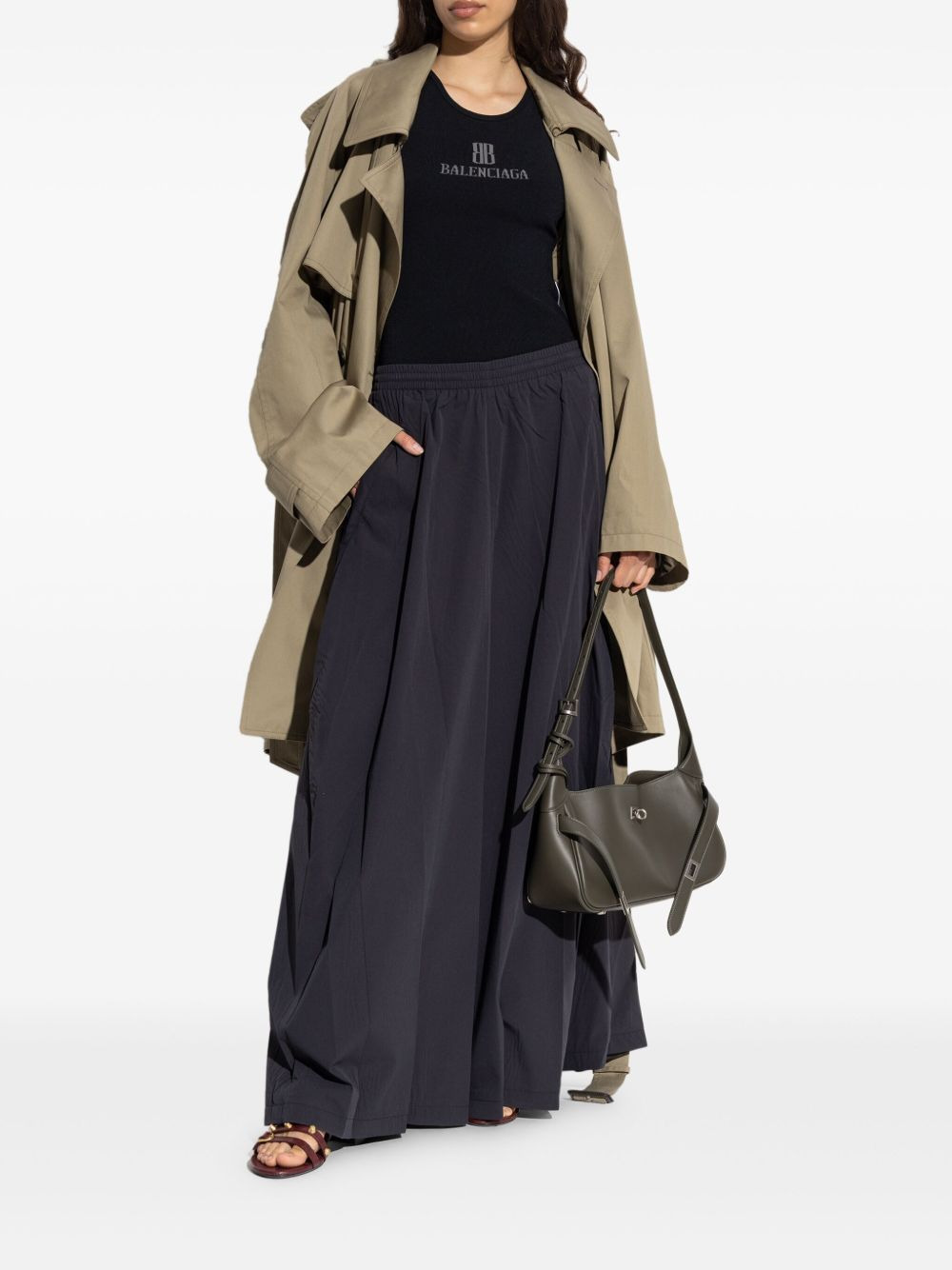 elasticated-waist pocket skirt - 2