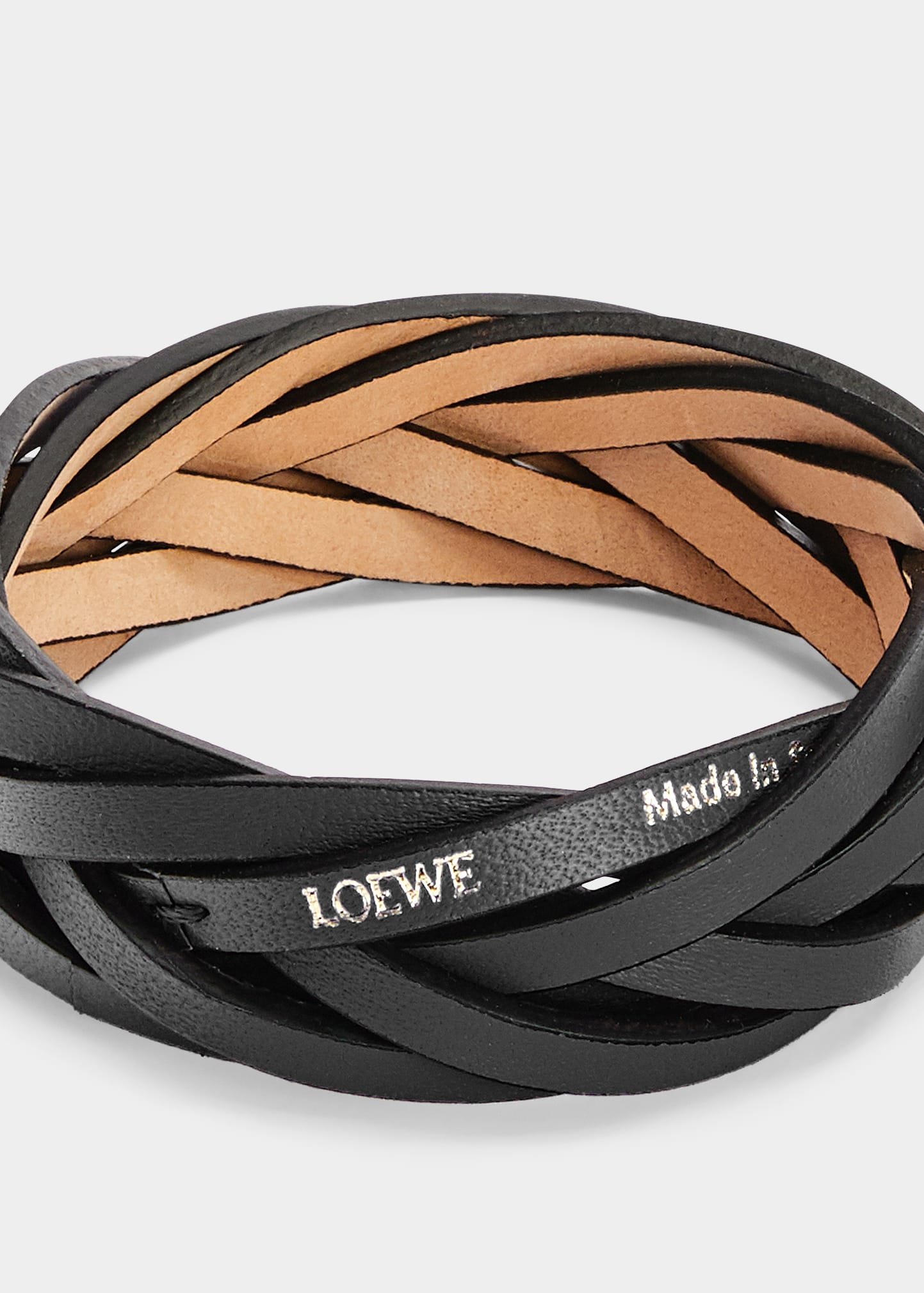 Braided Leather Bangle - 2