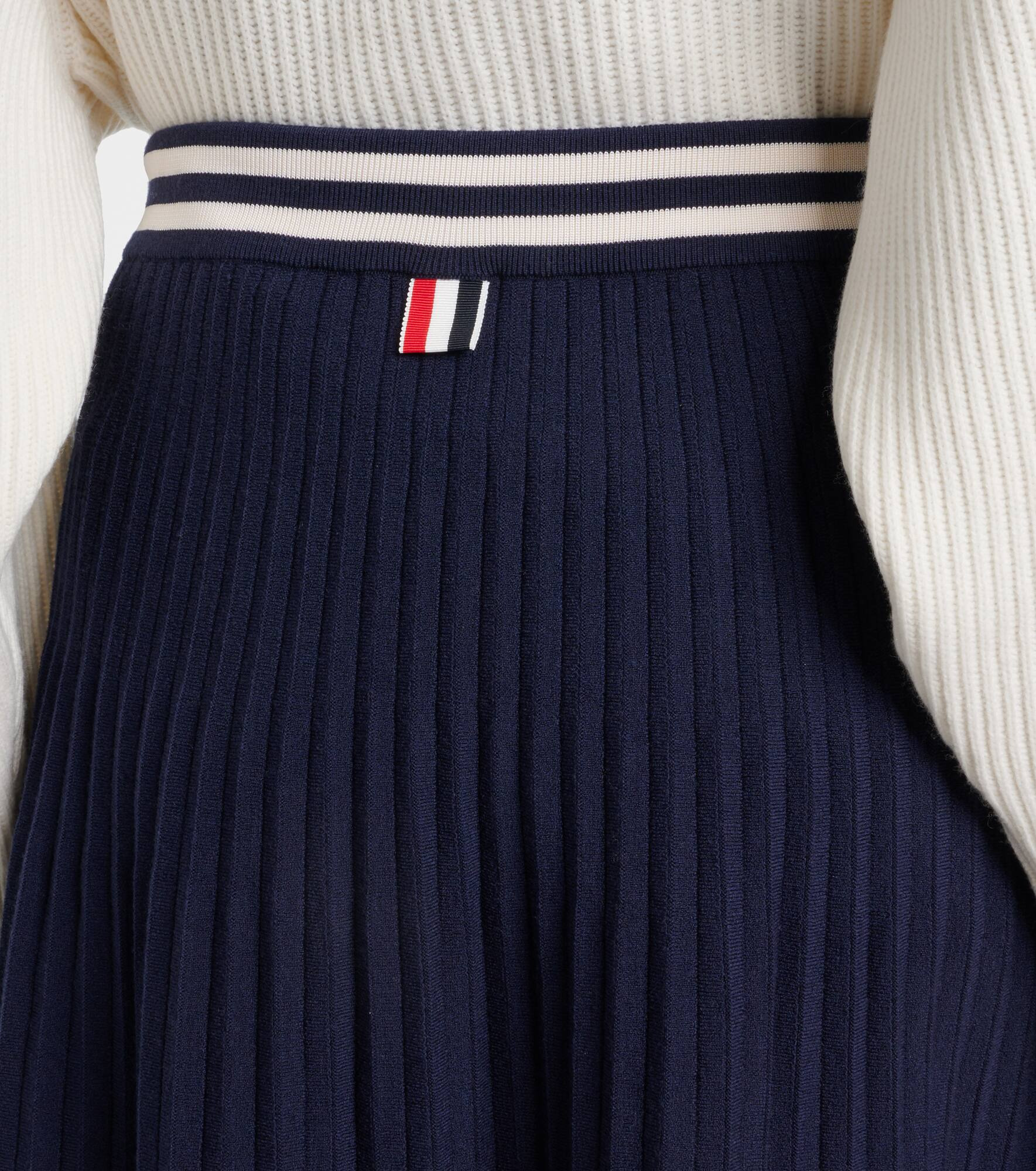 Plissé wool-blend midi skirt - 5