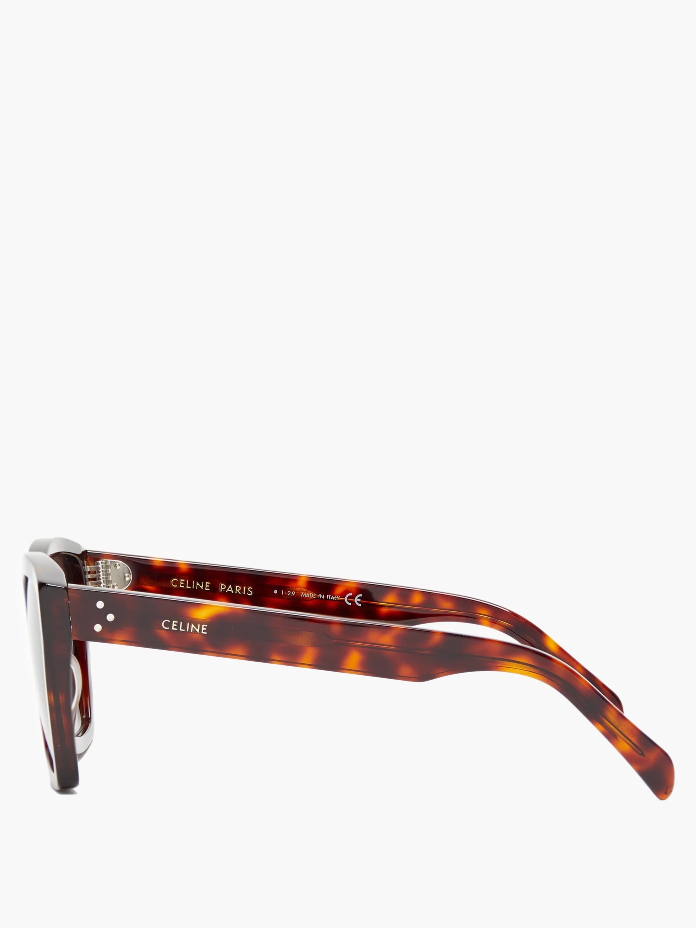 Square tortoiseshell-effect acetate sunglasses - 4