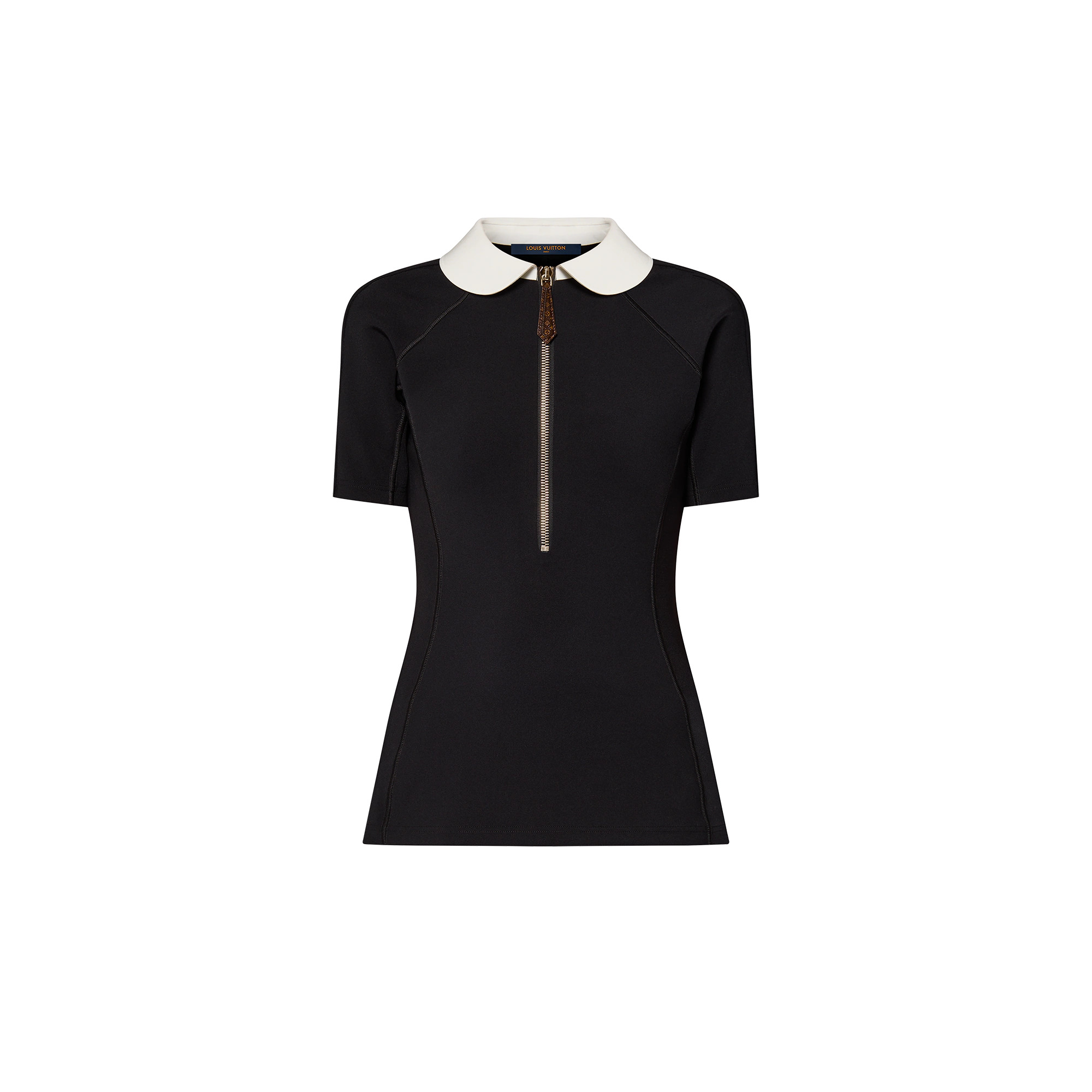 Technical Jersey Peter Pan Collar Top - 1