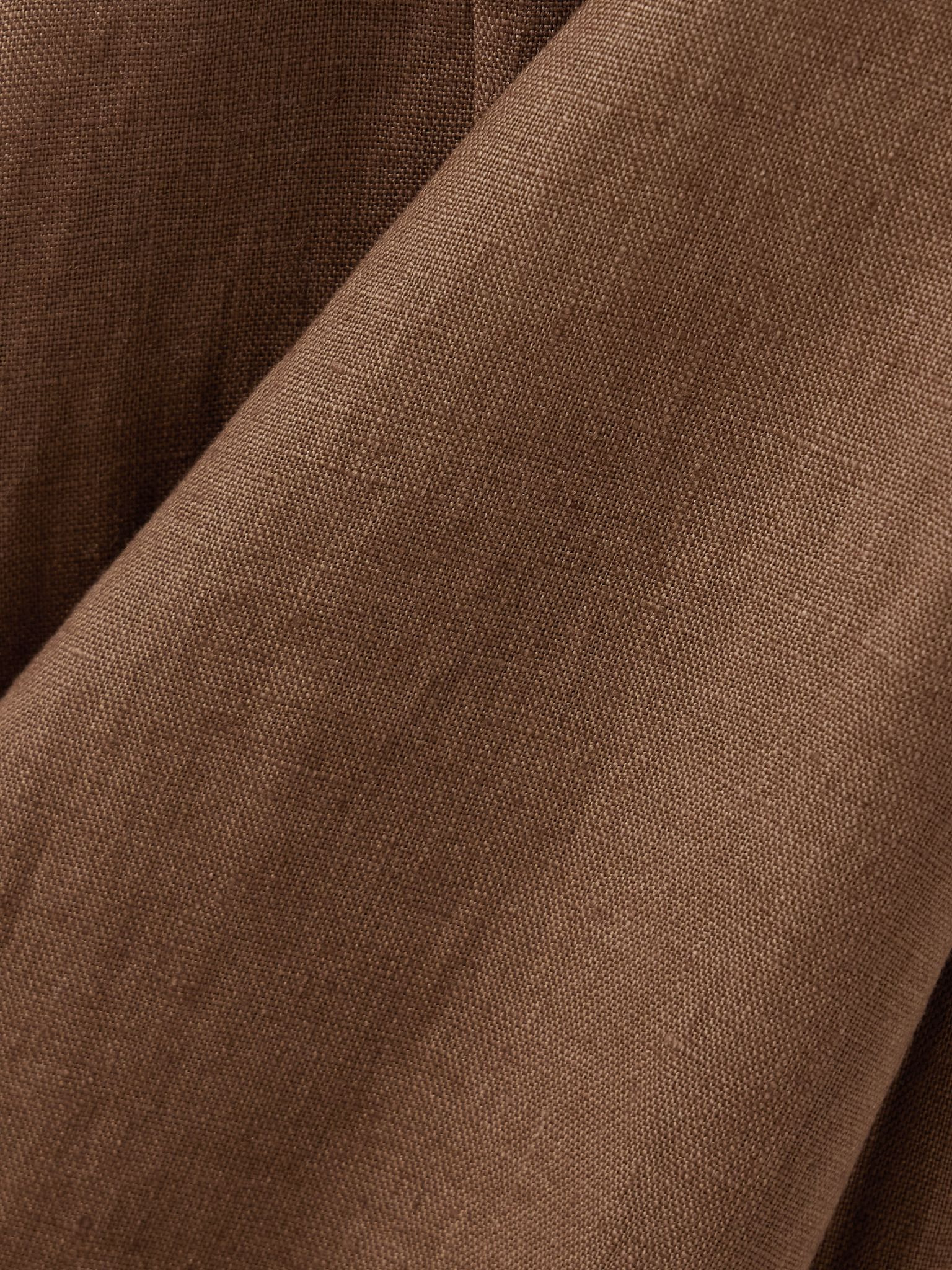 Syna cropped linen wide-leg pants Dark brown - 5