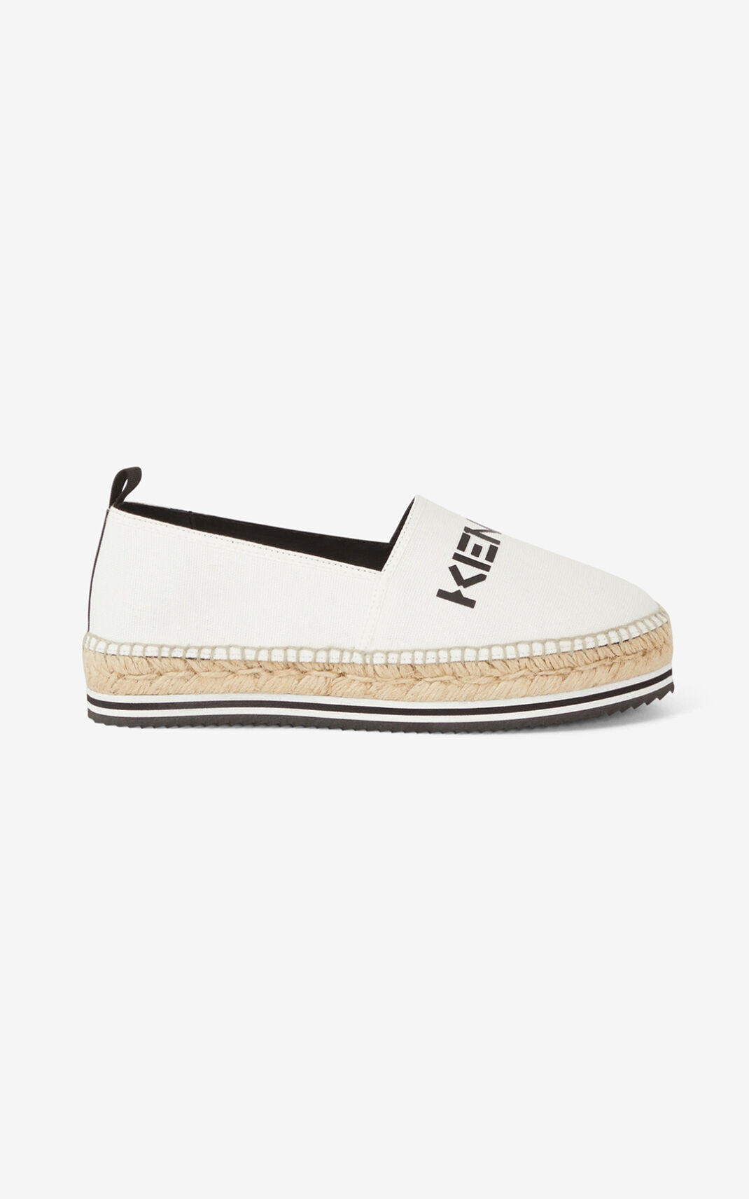 KENZO Logo canvas platform espadrilles - 1
