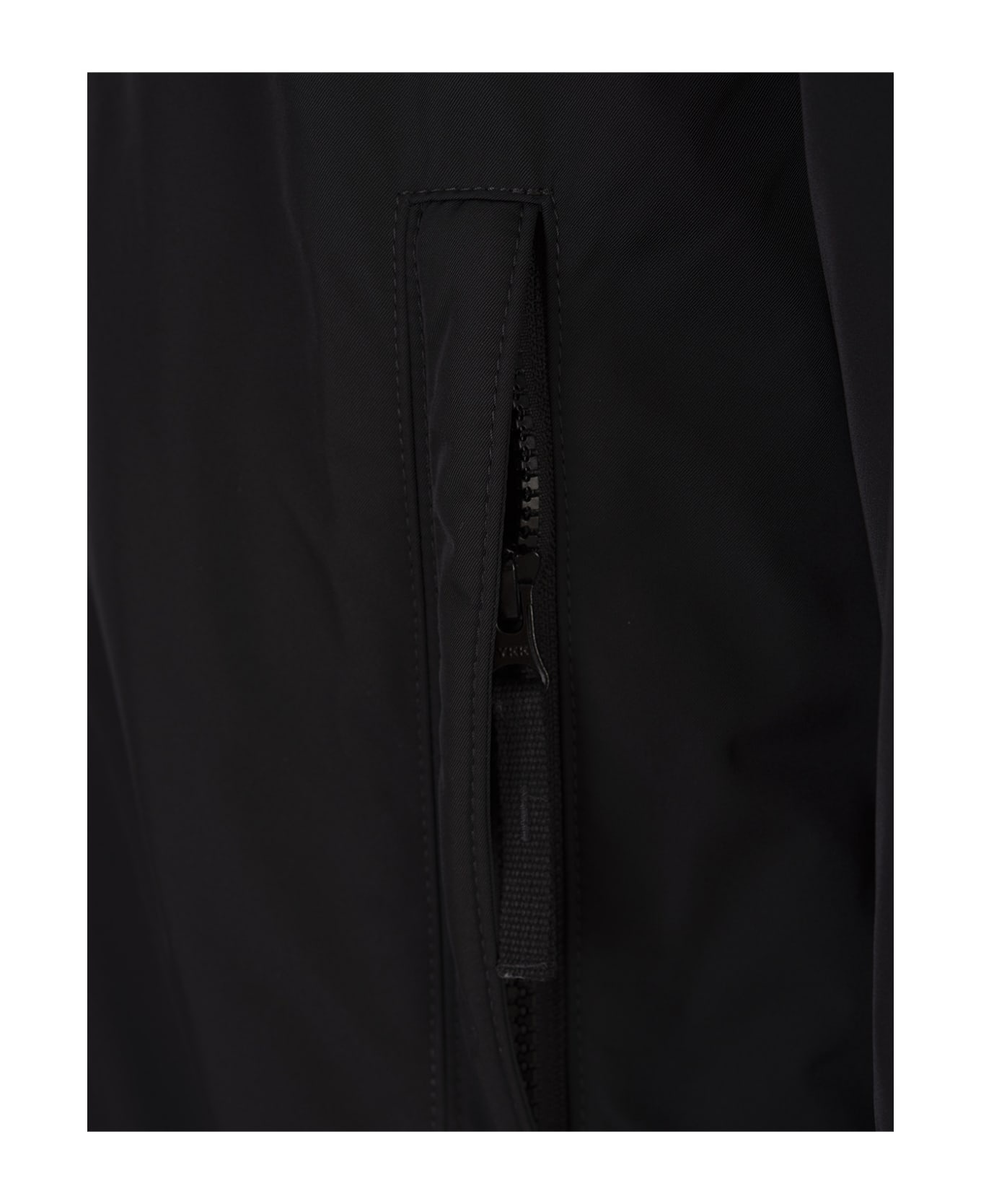 Black Micro Twill Hooded Blouson - 4