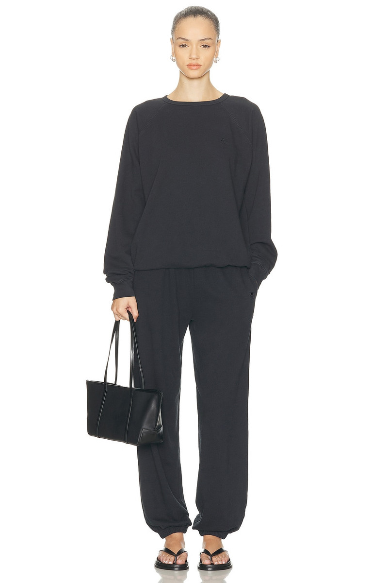ÉTERNE Oversized Lightweight French Terry Raglan Sweatshirt outlook
