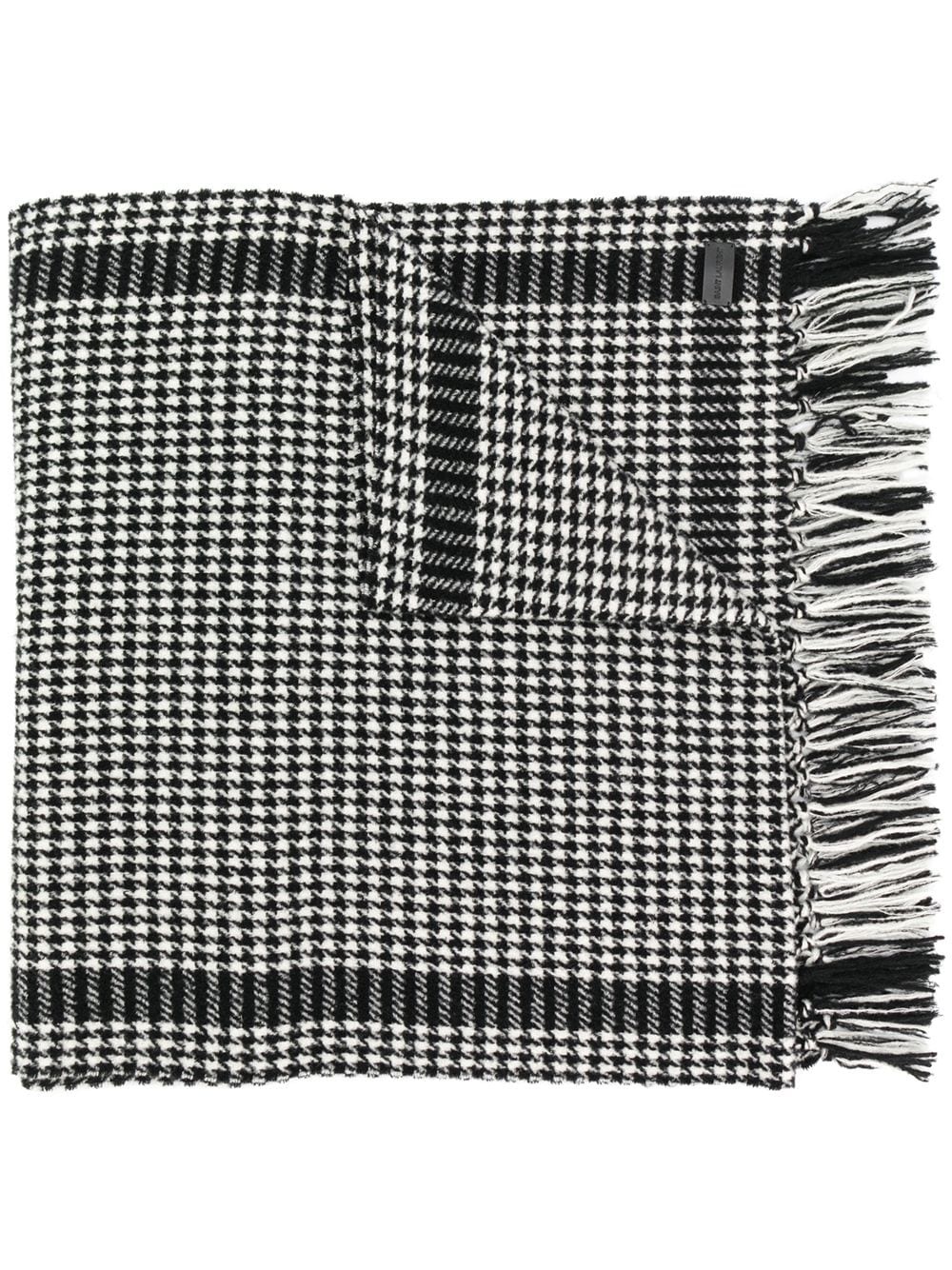 houndstooth print scarf - 1