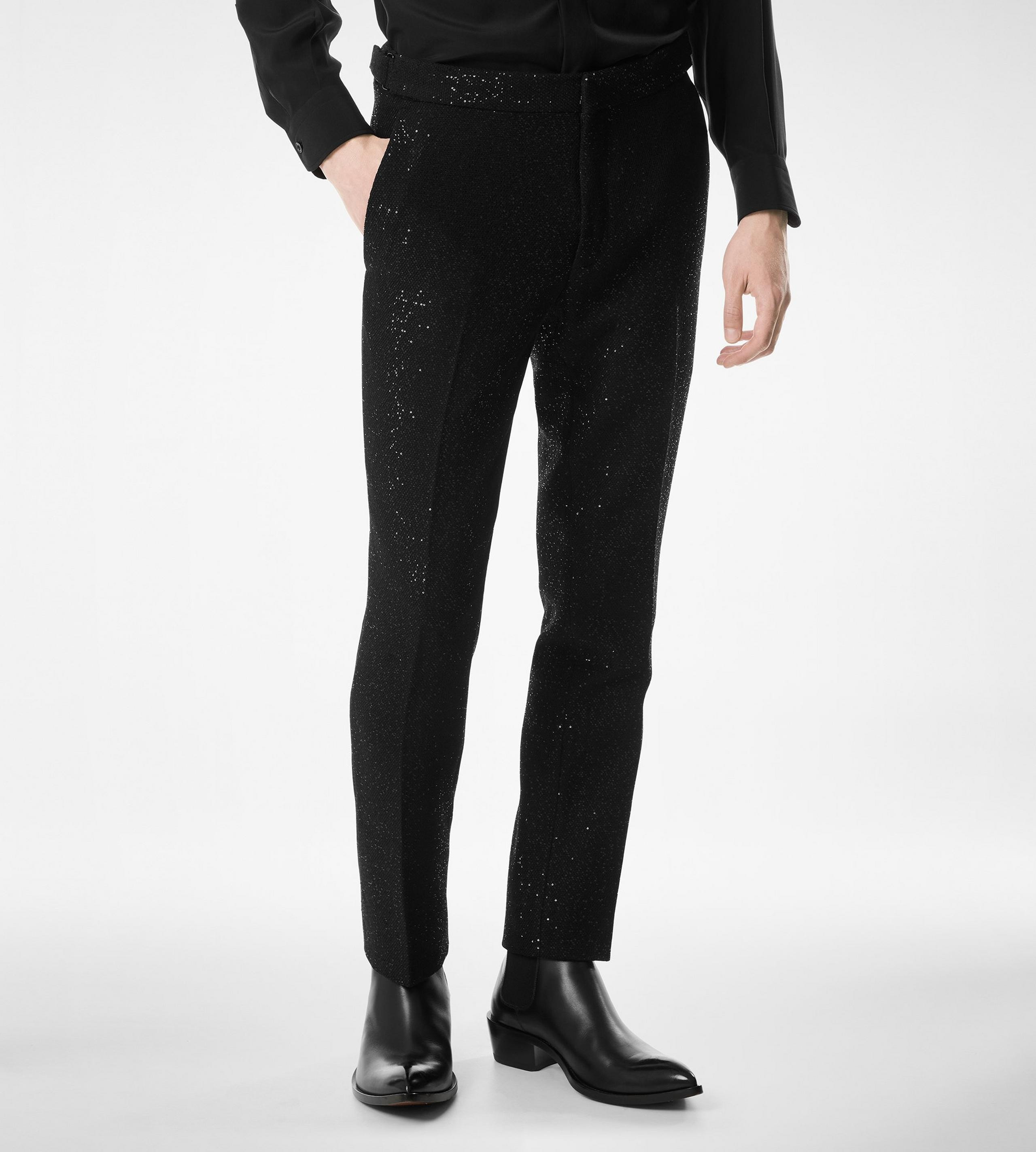 SEQUINS LIGHT BOUCLÈ PANT - 4