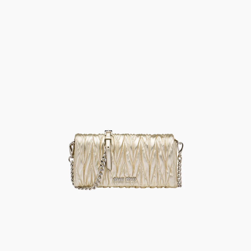 Matelassé nappa leather shoulder bag - 1