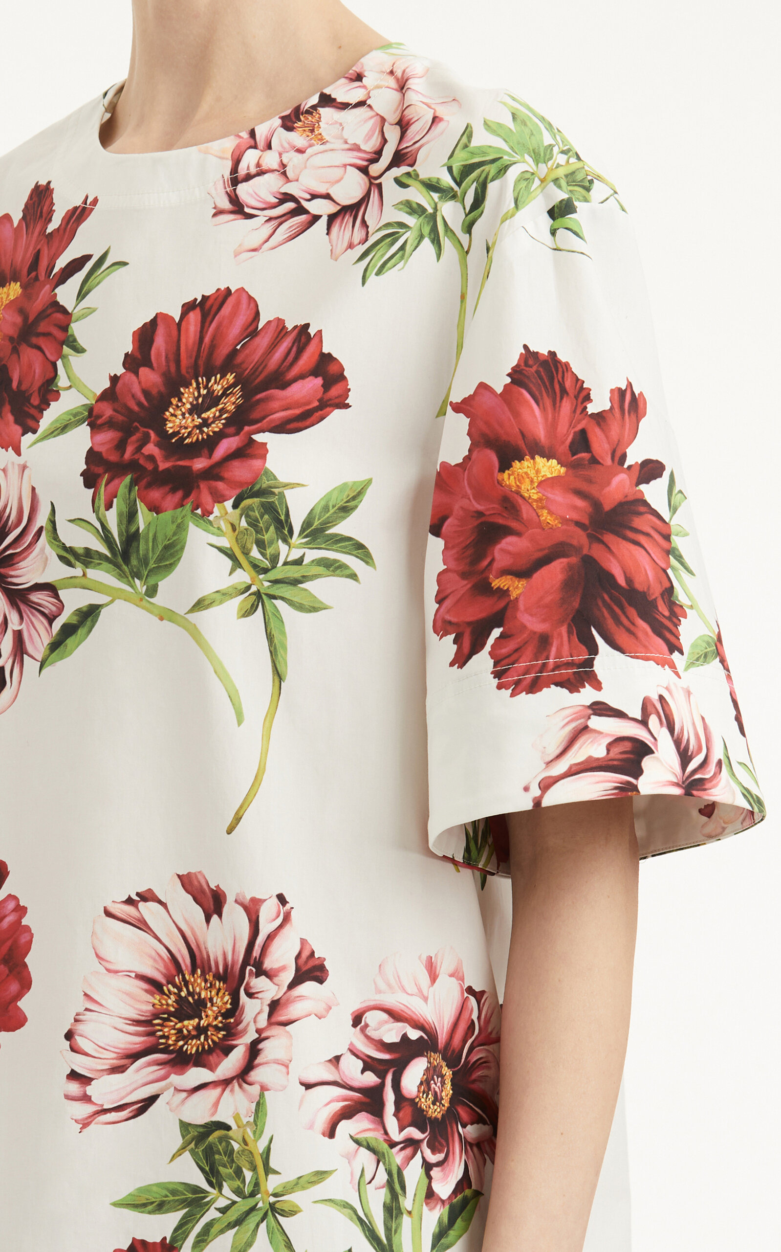 Printed Cotton Poplin Mini Shirt Dress multi - 7