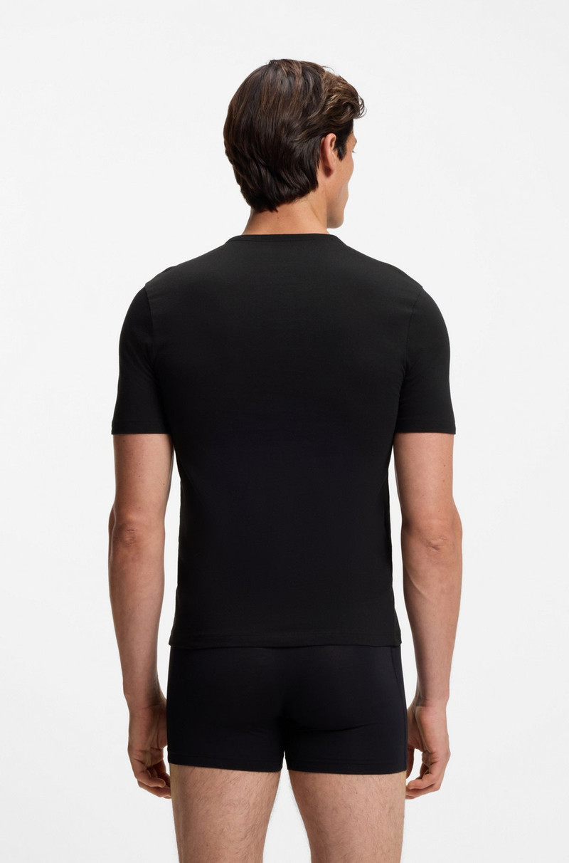 BOSS THREE-PACK OF UNDERWEAR T-SHIRTS IN COTTON outlook