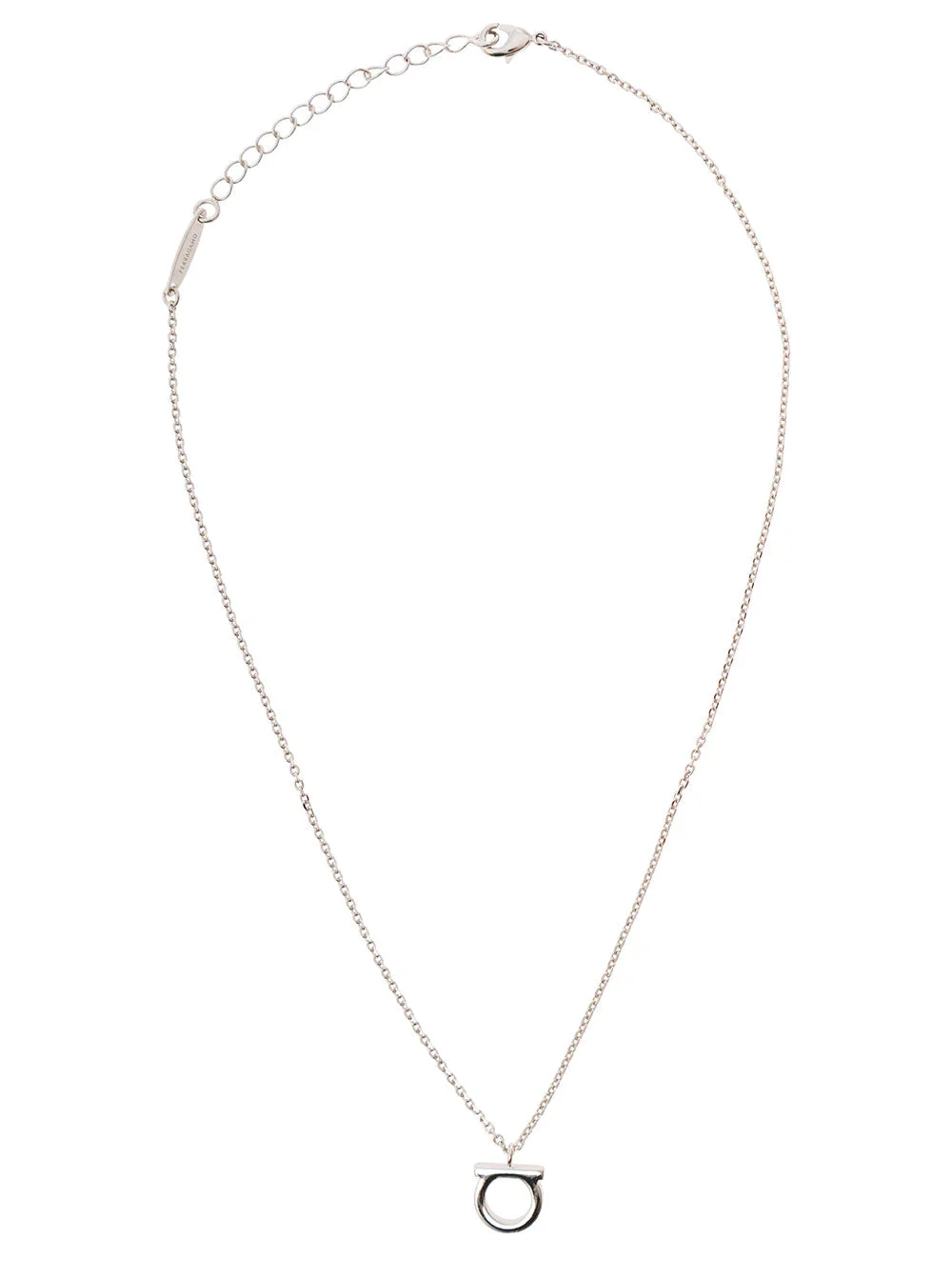 Ferragamo Women Necklace With Gancini Charm In Silver-Colored Brass For Women - 1