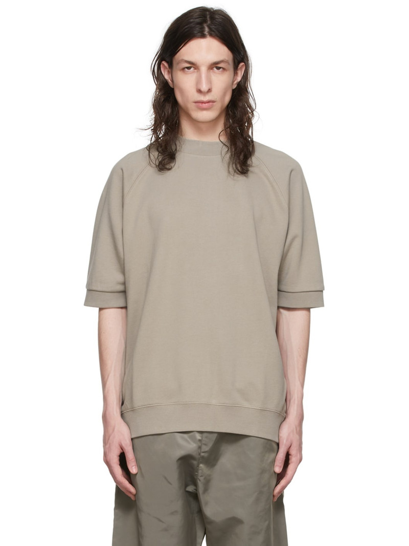 Taupe Cotton Sweatshirt - 1